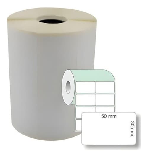 ETIQUETA 50MM X 30MM 2 COLUNAS C/ 5000 BRANCA - UC0023