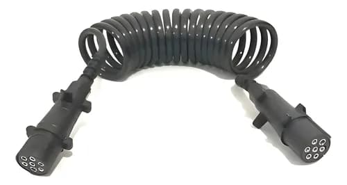 CHICOTE ELETR.ESPIRAL 5,5M 7P 2 TOMADAS - 522768