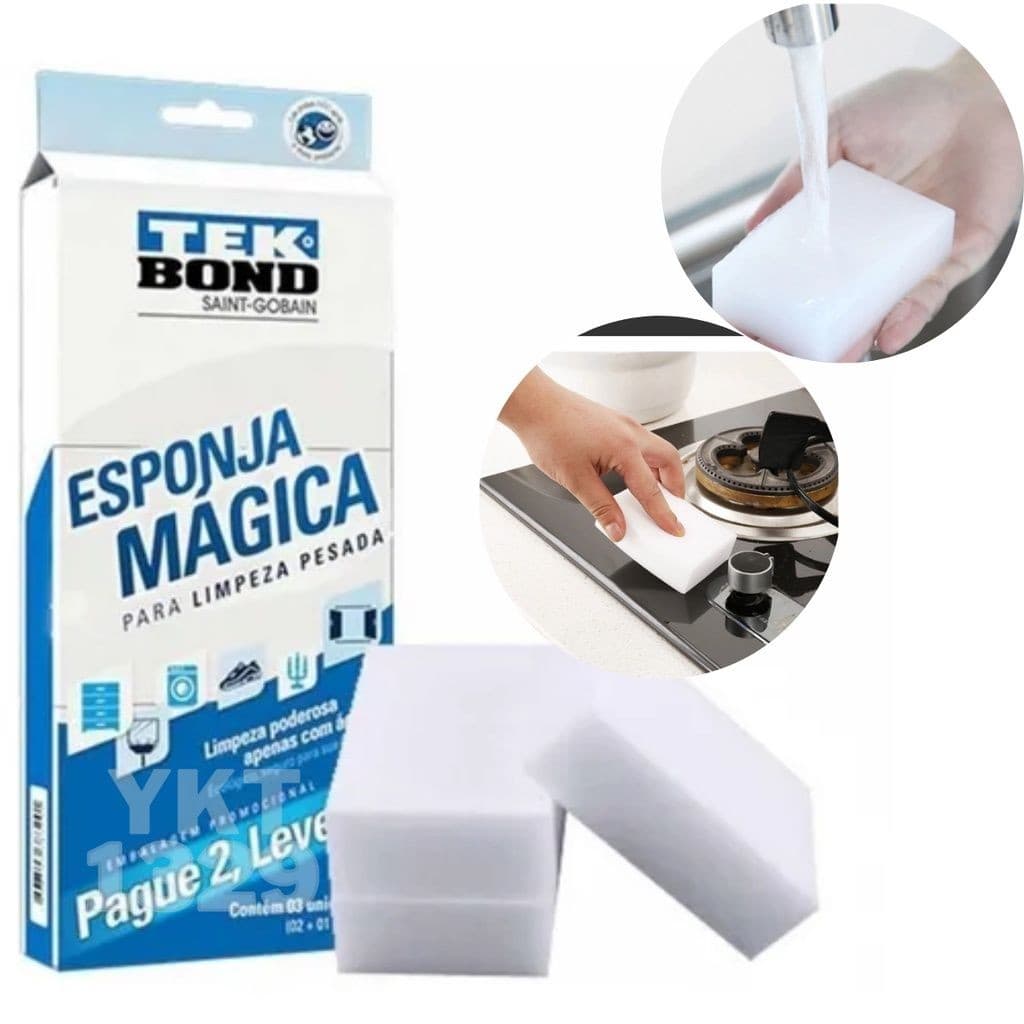 ESPONJA MAGICA EMBALAGEM C/ 03 UNID - LIM3291