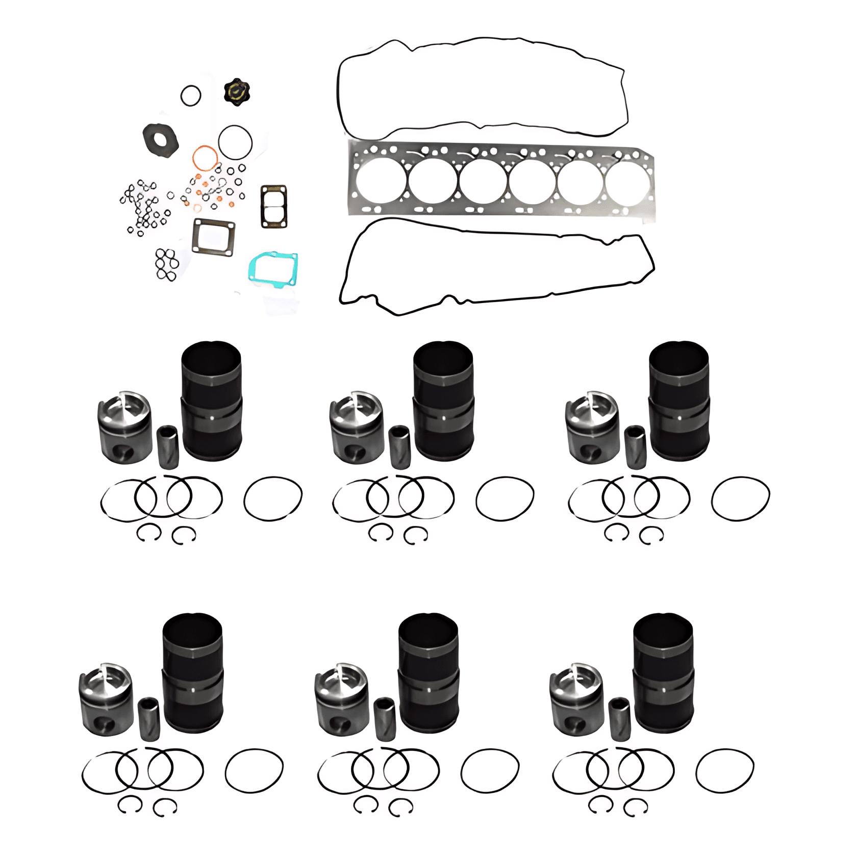KIT MAXI FORCA MOTOR CUMMINS ISC 8.3 6CIL EURO 3 - 2V2198040