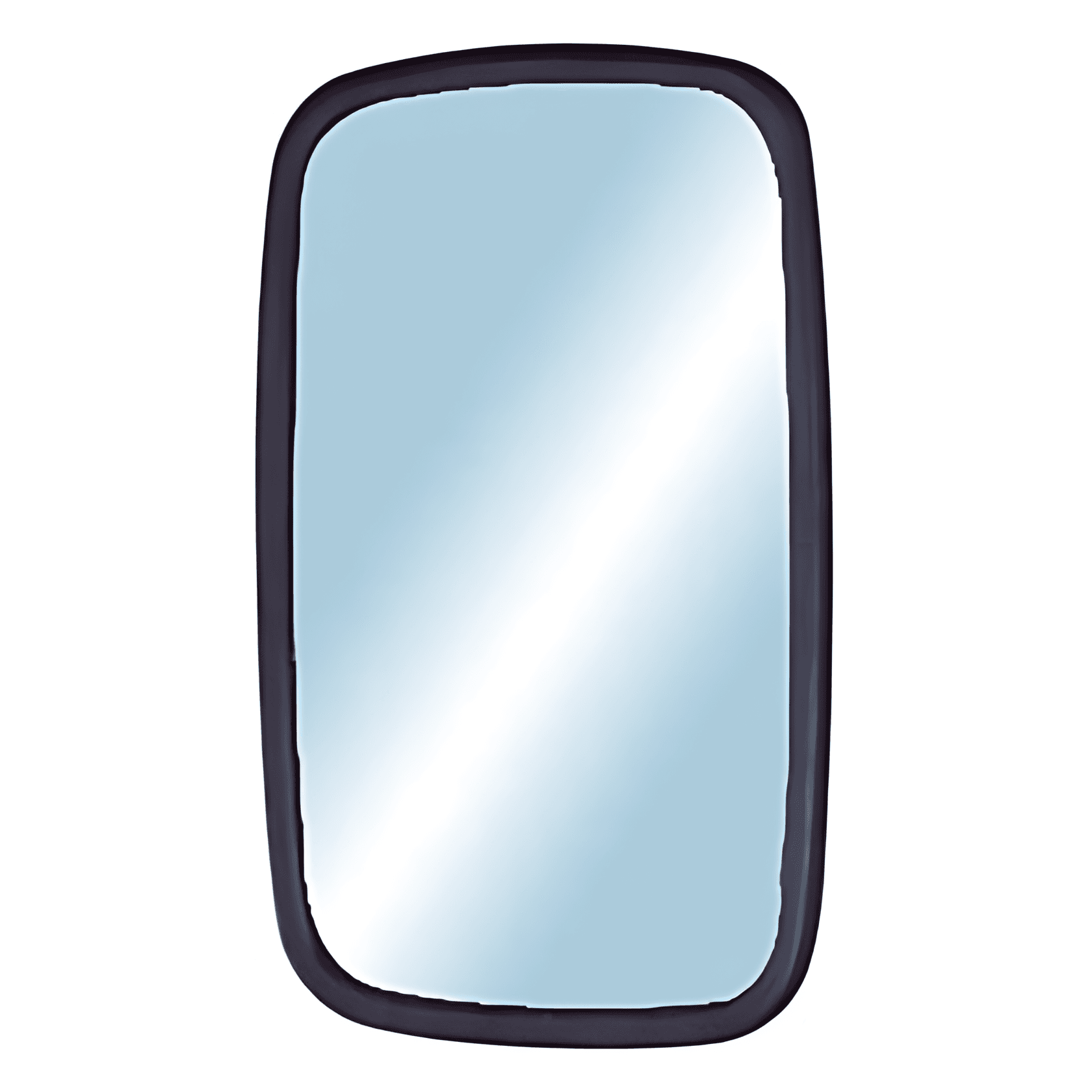 ESPELHO RETROVISOR UNIVERSAL PEQUENO PLANO LISO 320X190MM - T00857515