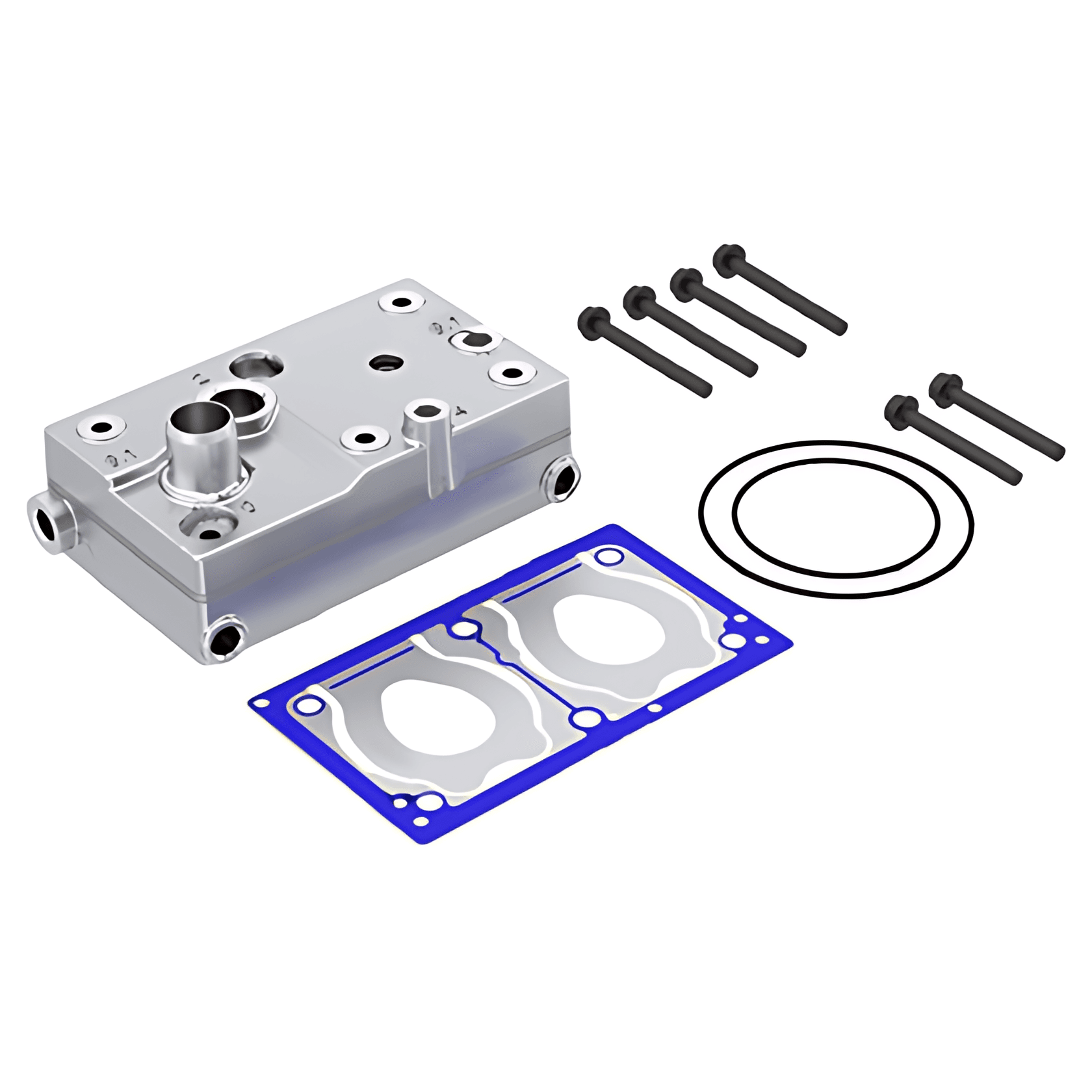 CONJUNTO CABECOTE COMPRESSOR MBB O500 OM926 2CIL. - KGM1202