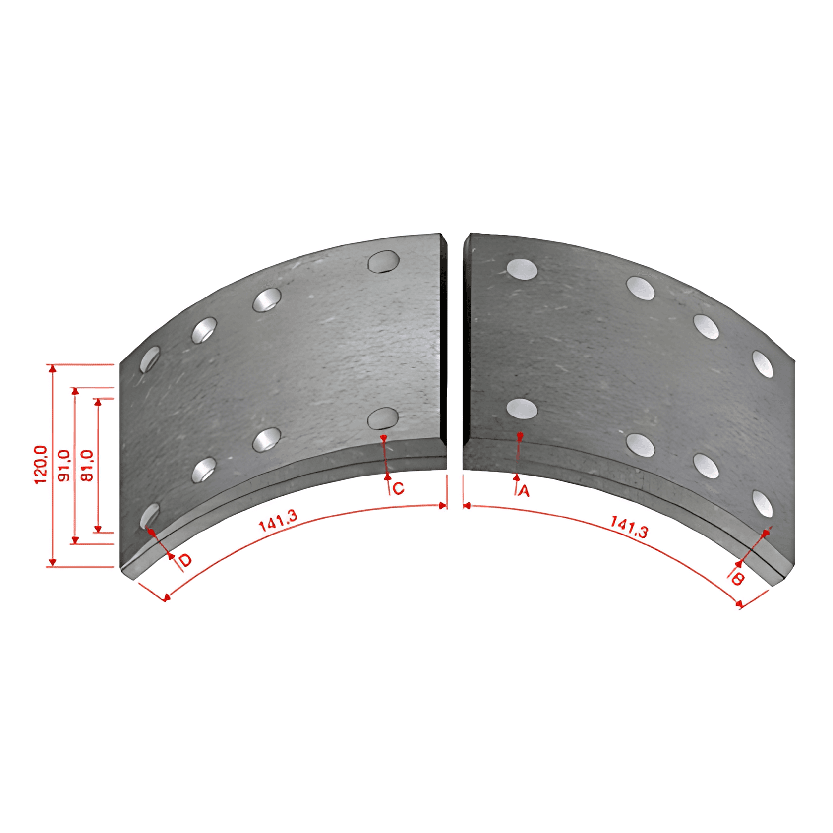 JOGO LONA FREIO STD - 2R0698075E