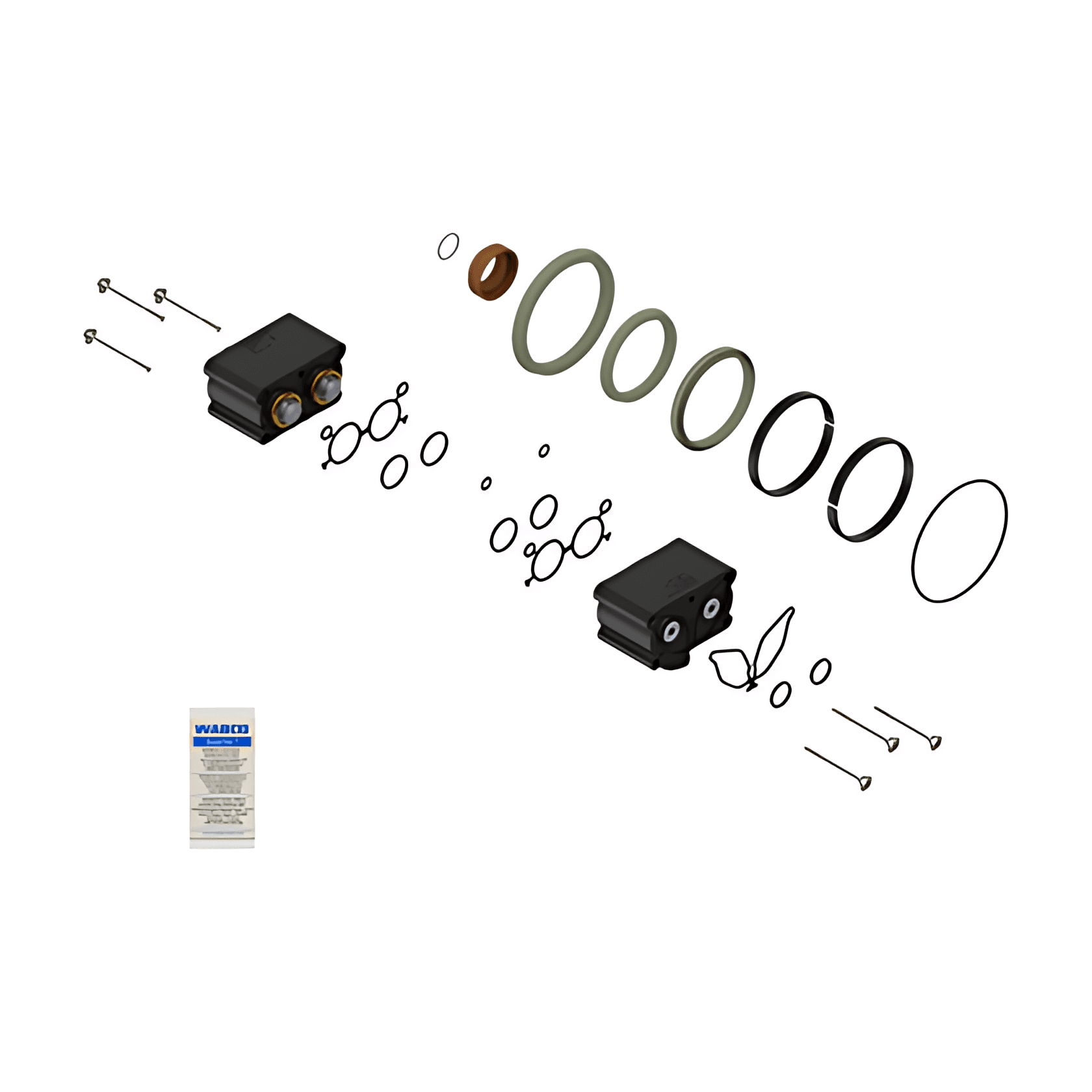 JOGO REPARO SOLENOIDE CILINDRO 3 POSICOES - 0012603763