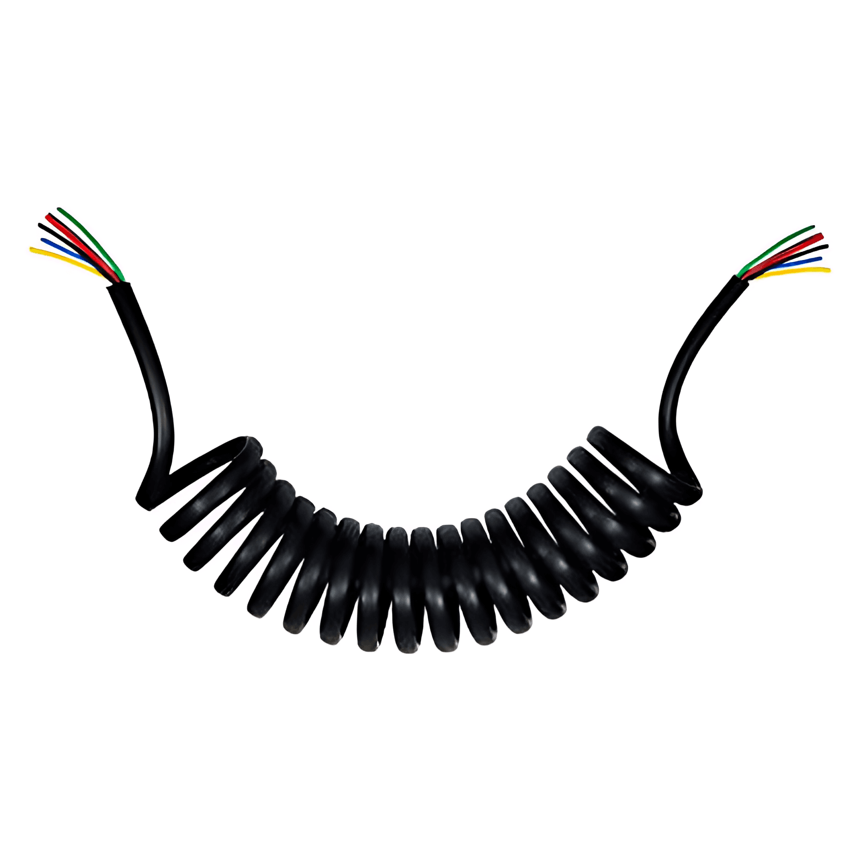 CHICOTE ELETRICO ESPIRAL 5.5M 7 VIAS BIVOLT - DNI8305