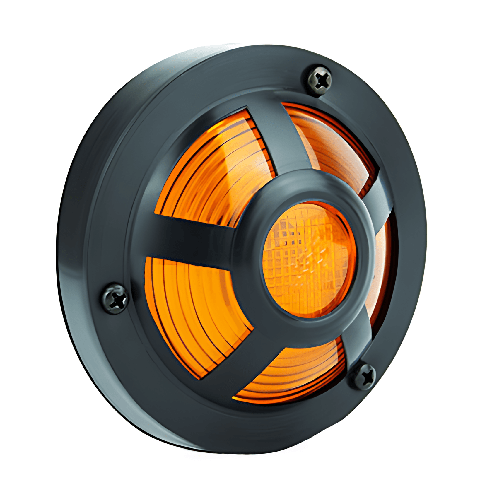 LANTERNA LATERAL LED AMARELA E ARO PRETO - PL05128141