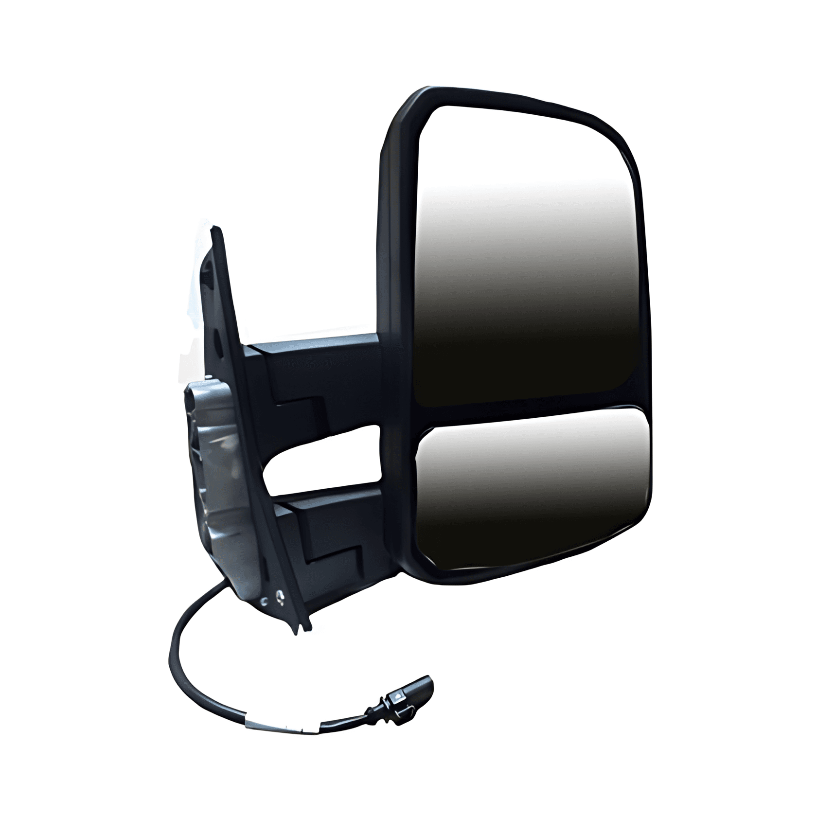 CONJUNTO ESPELHO RETROVISOR LD BIPARTIDO ELETRICO 12V SEM DESEMBACADOR CONVEXO ( BRACO CURTO ) - RWAEZ4CE