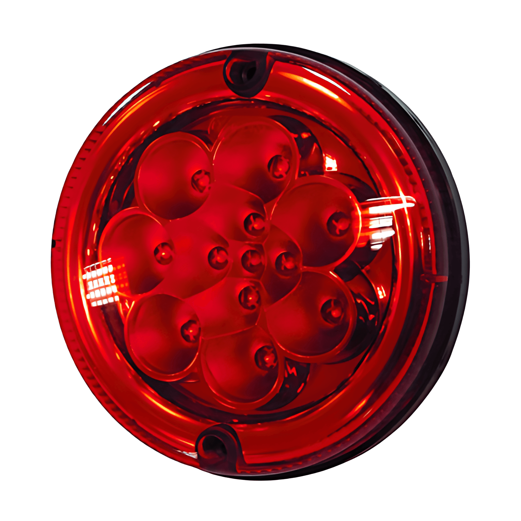 LANTERNA FREIO VERMELHA 12 LED 12V 125MM ( 3 FIOS  FIXACAO FRONTAL ) - 85124416