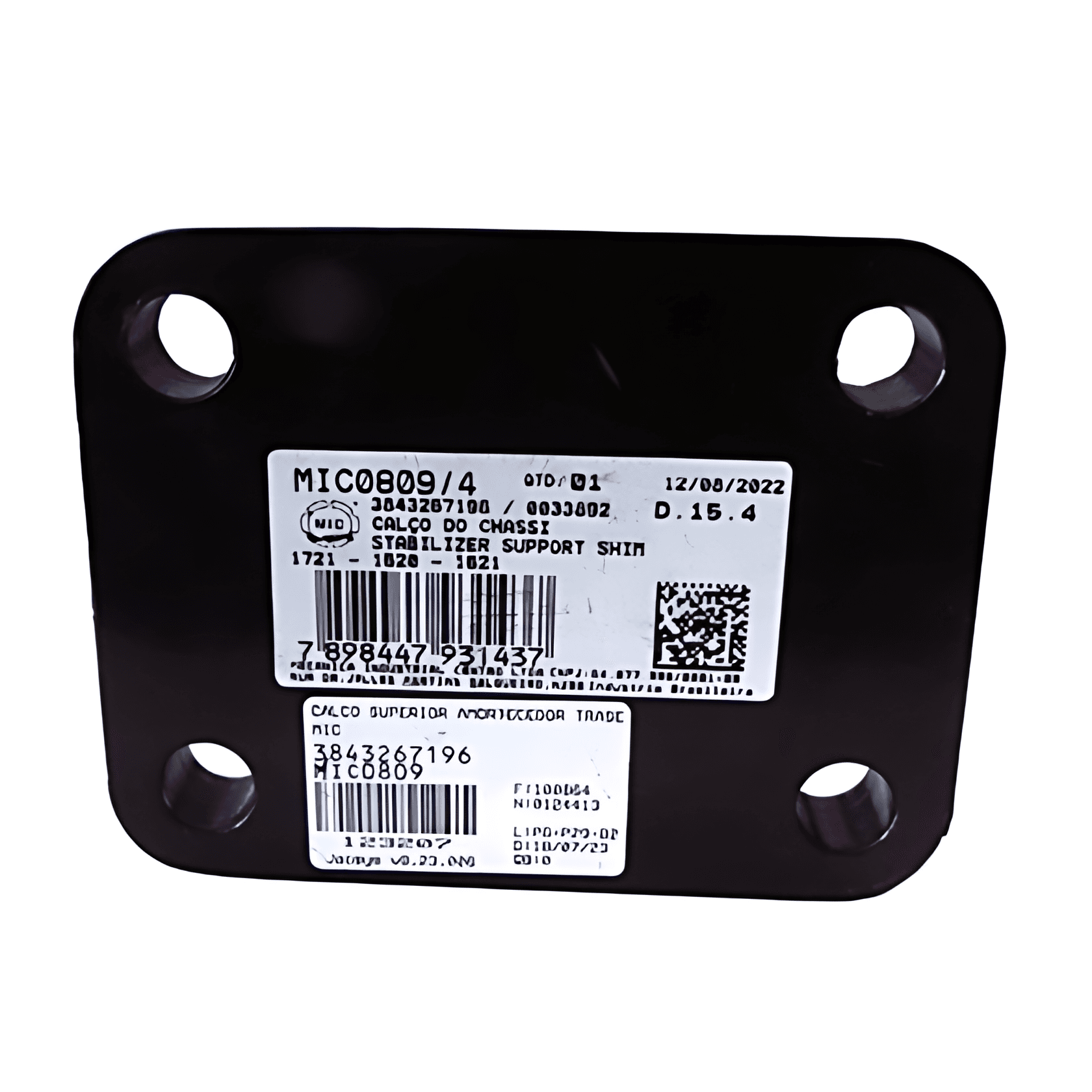 CALCO SUPERIOR AMORTECEDOR TRASEIRO - MIC0809