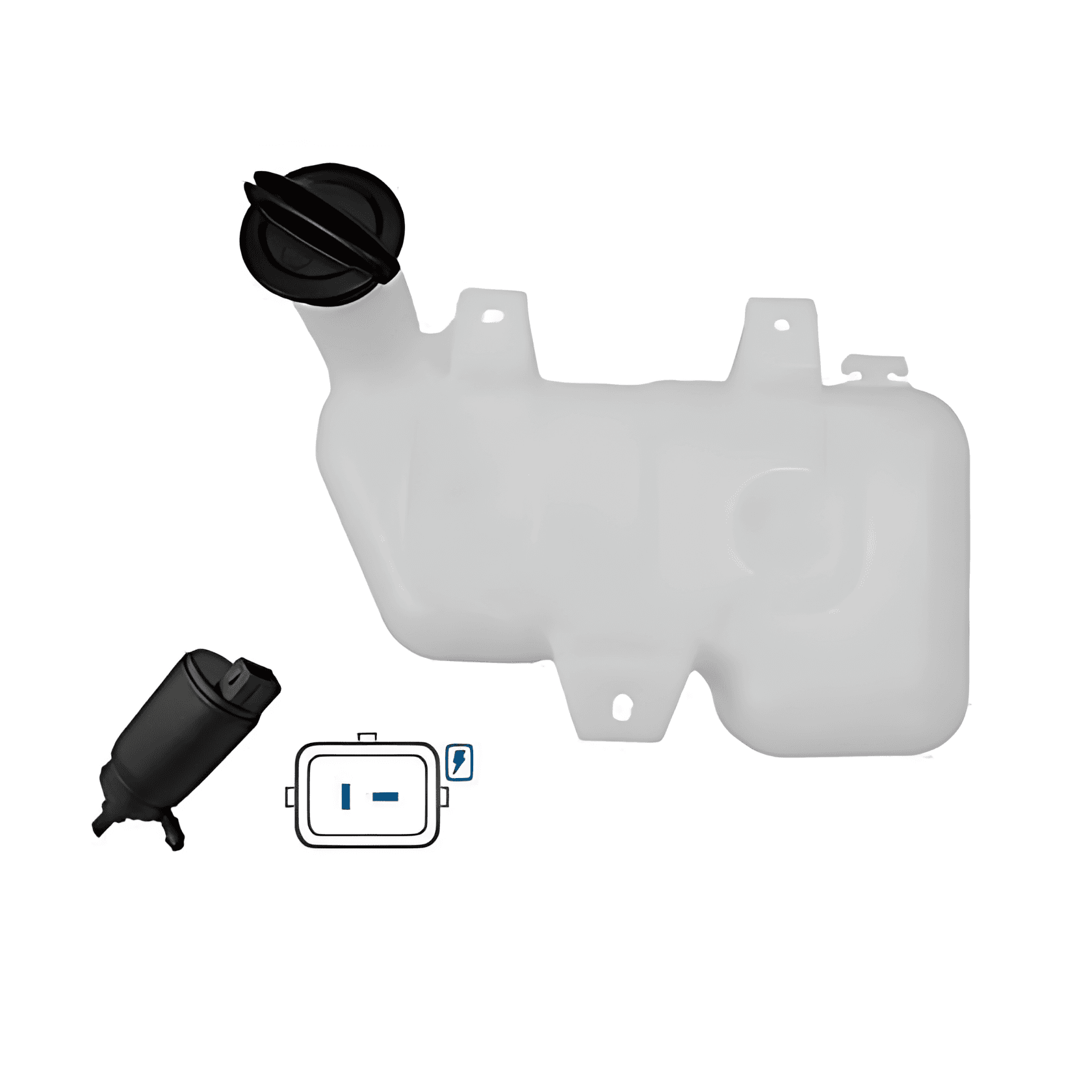 RESERVATORIO AGUA LIMPADOR PARABRISA COM TAMBA E BOMBA 12 V - 001305