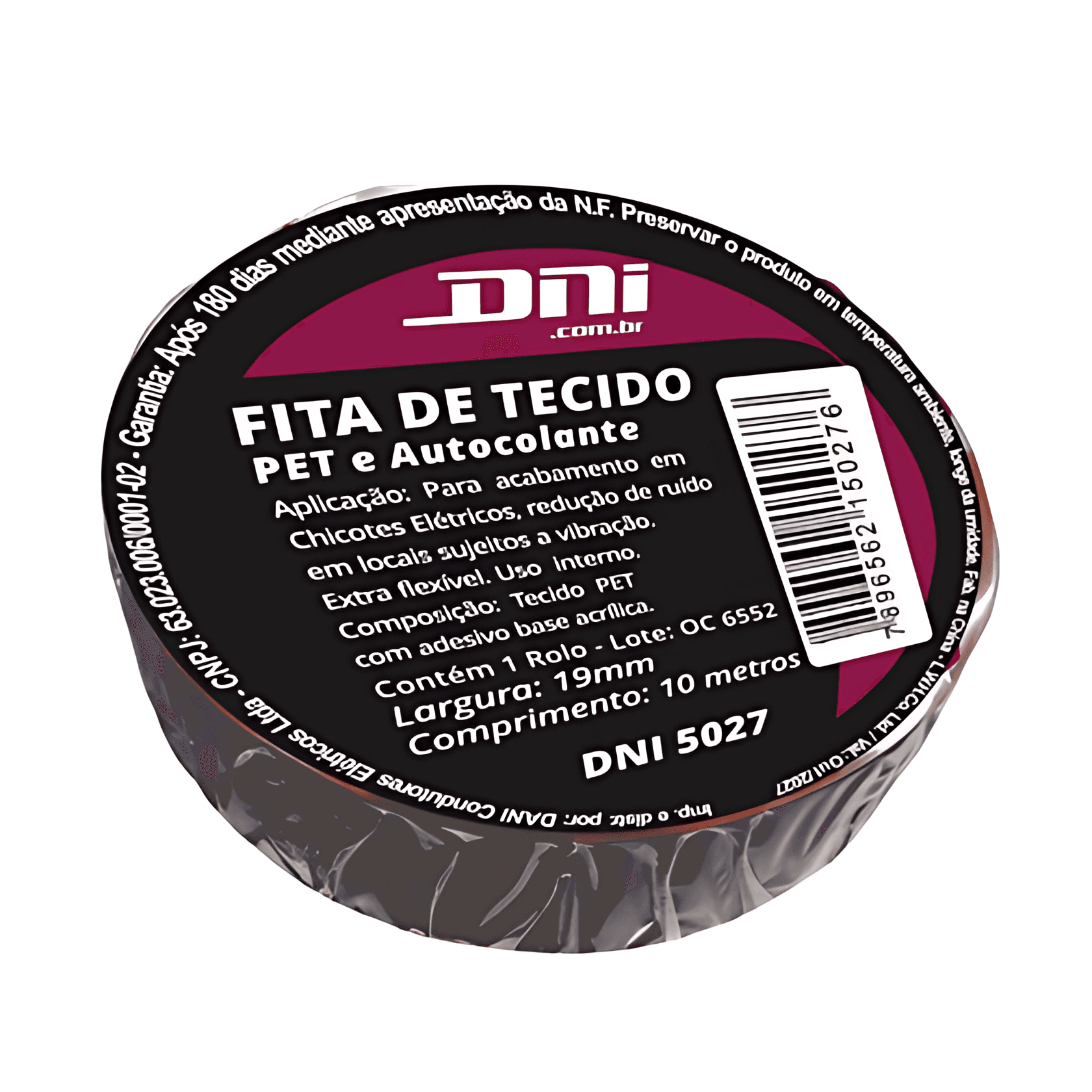 FITA EM TECIDO PET AUTOCOLANTE ANTI RUIDO EXTRA FLEXIVEL 19MMX10M ECOLOGICA - DNI5027