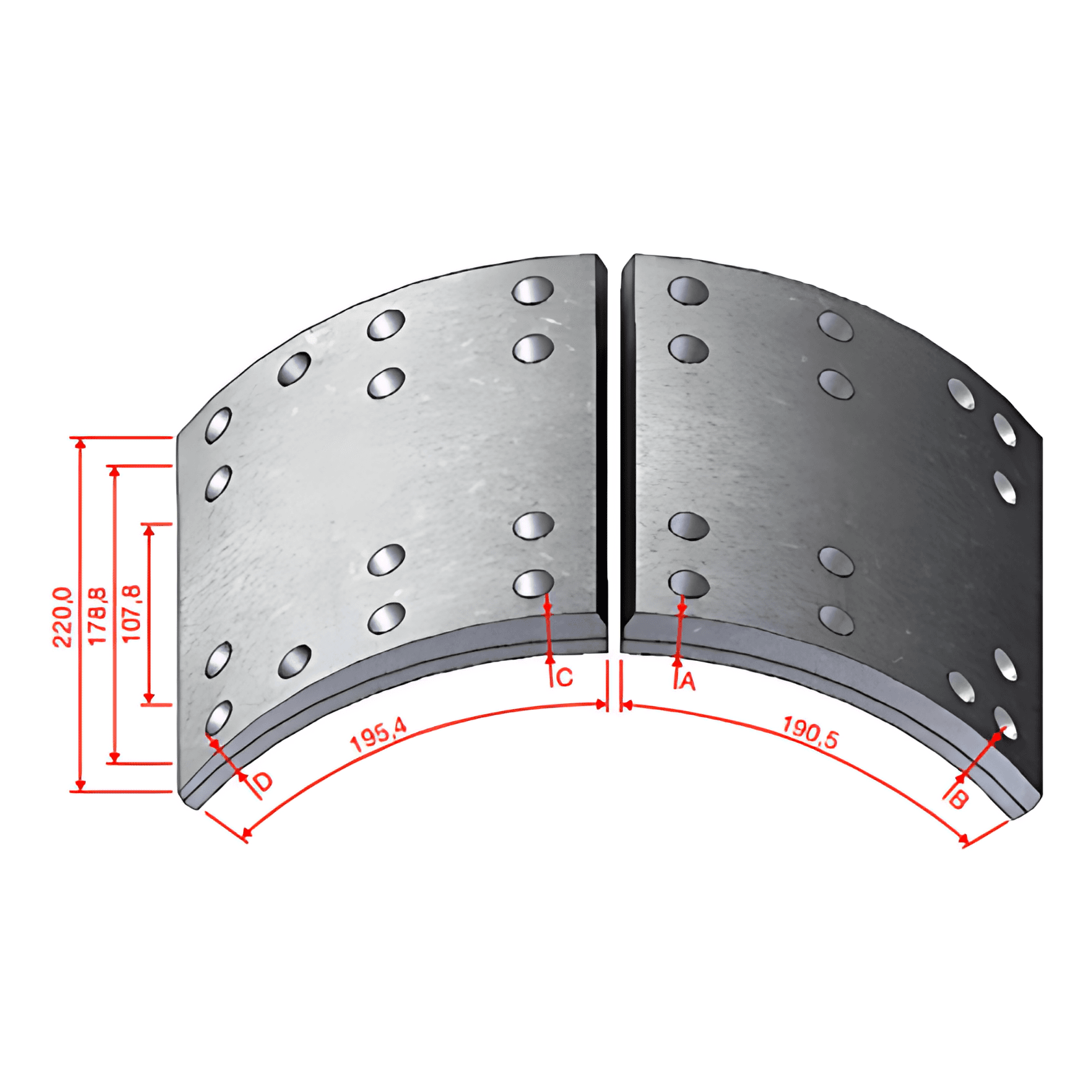 JOGO LONA FREIO TRASEIRA STD (DFW411DNA38+KEVLAR) - DFW411DNA38K