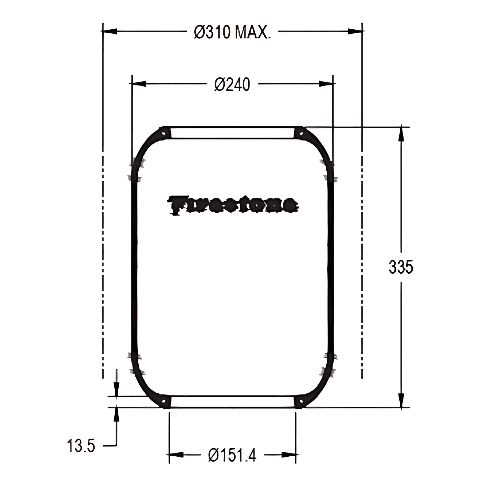 FOLE PNEUMATICO 1R1CF-335-310 - 954046