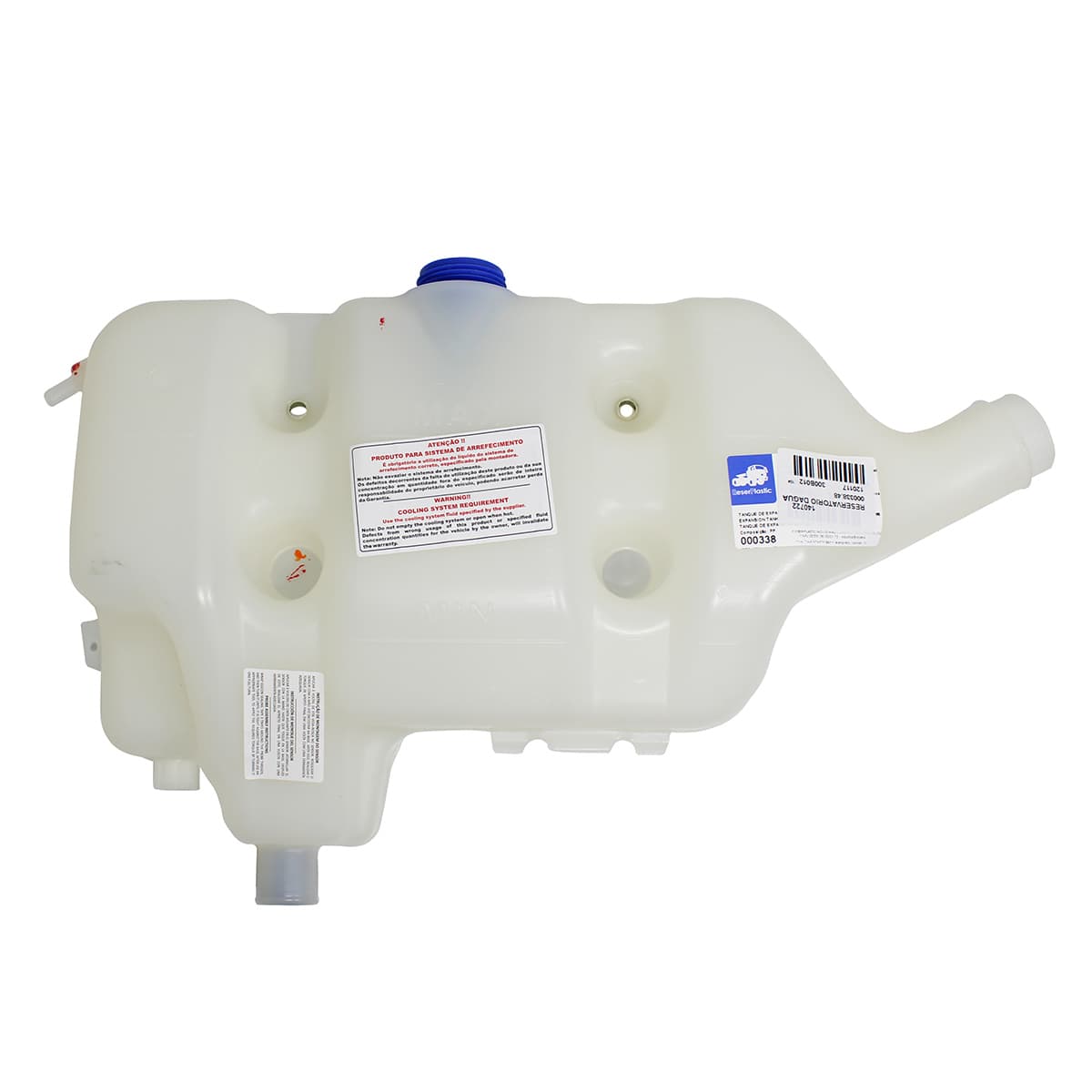 RESERVATORIO DAGUA RADIADOR VW DELIVERY 5140/8150 MOTOR MWM SPRINT 4.08 4CIL (1 SAIDA LATERAL) (PARA USAR TAMPA ROSCA) (SEM TAMPA) - 000338.48