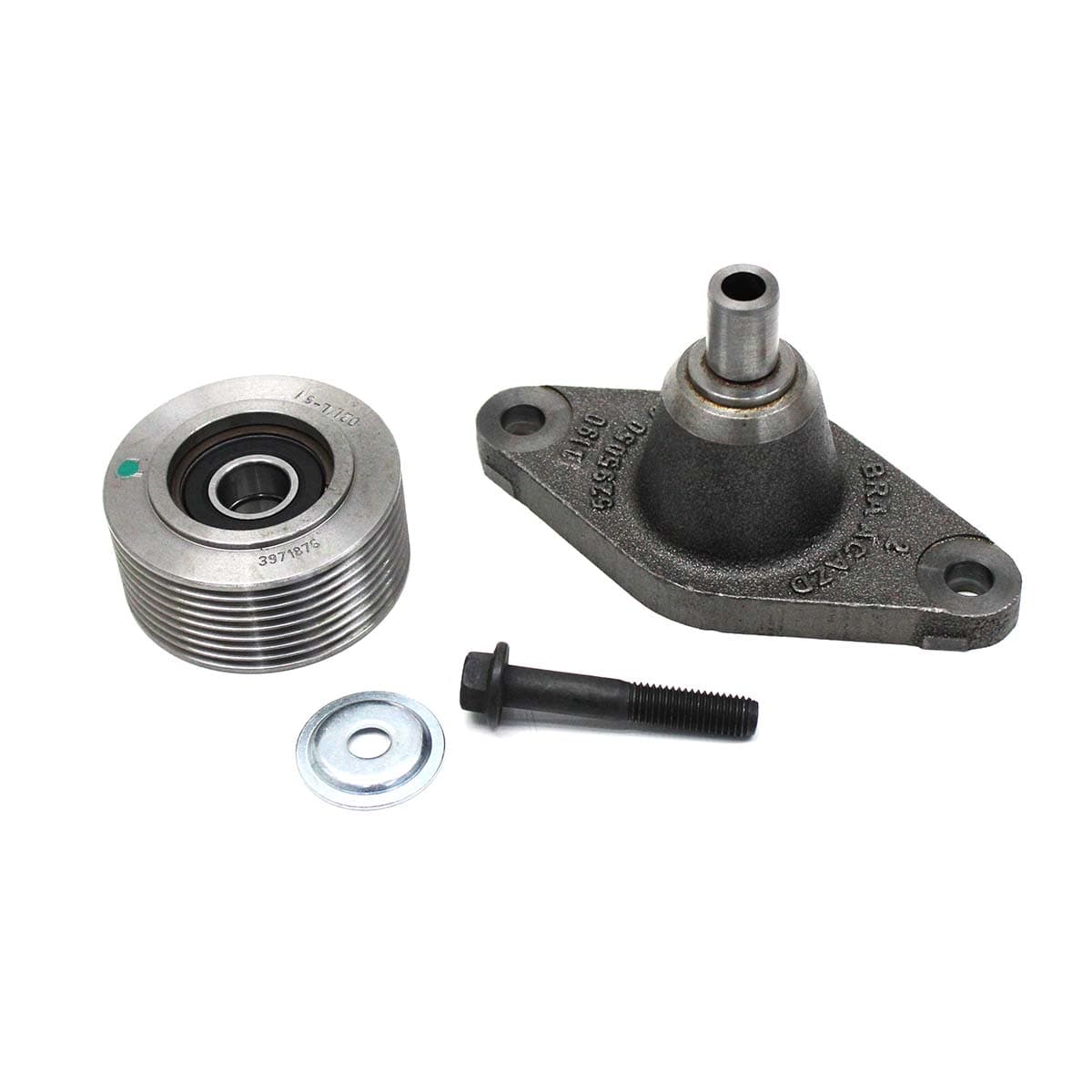 SUPORTE COMPLETO COM POLIA ESTRIADA E PARAFUSO BOMBA COMBUSTIVEL FORD CARGO NOVO PANDA - 3358266
