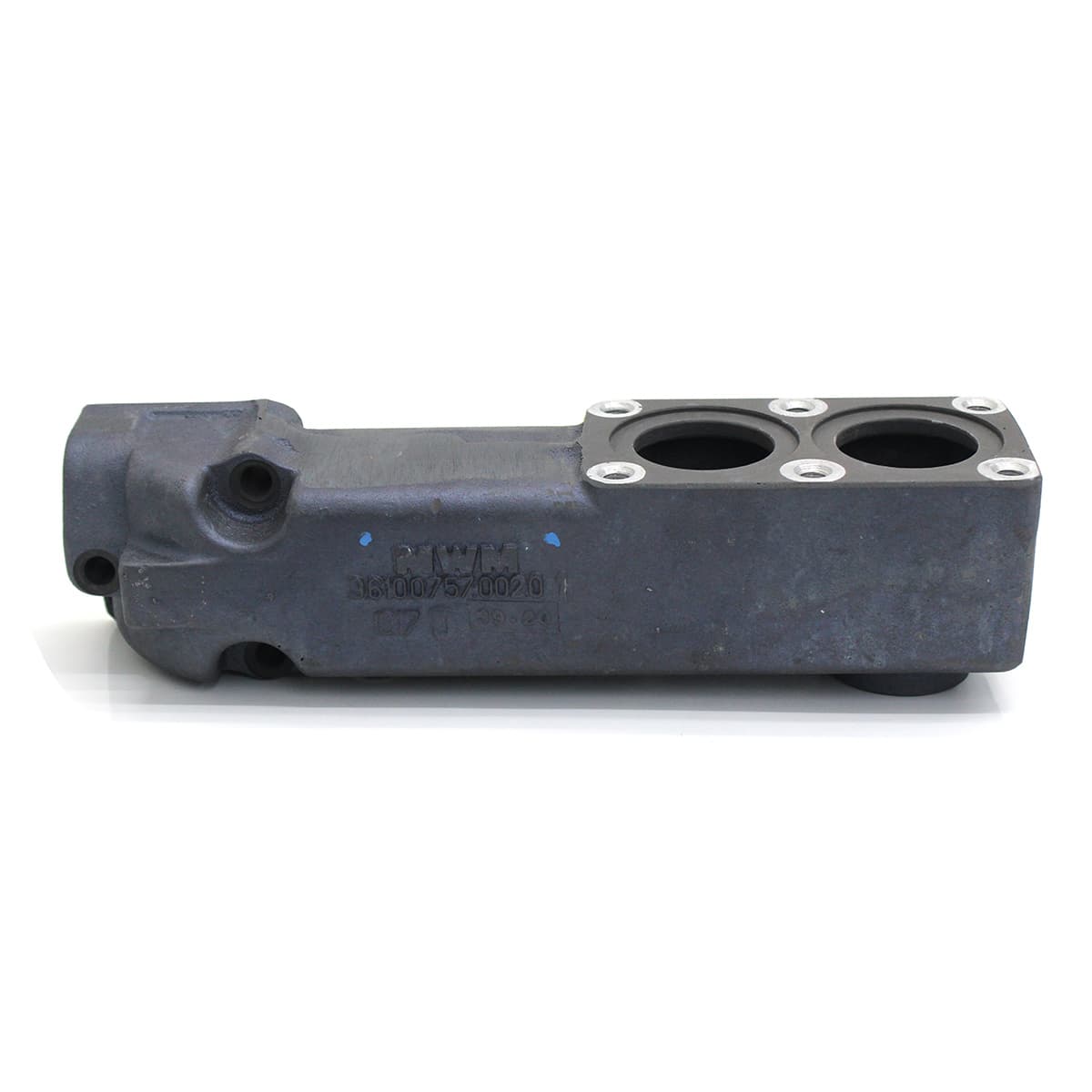 CARCACA VALVULA TERMOSTATICA FORD/VW MOTOR MWM X10 (PARA 2 VALVULAS) (COM 1 FURO PARA SENSOR) - 961007570024E