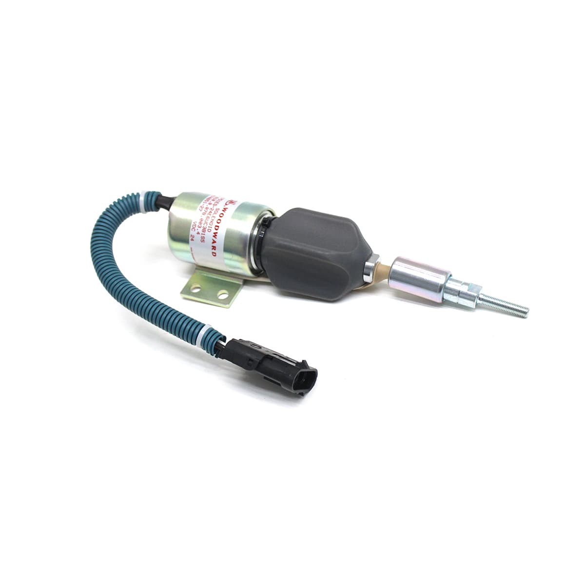 VALVULA SOLENOIDE 24V VW PARADA MOTOR MWM X10 (PLUG RETANGULAR) (3 FIOS) - 961000780034E