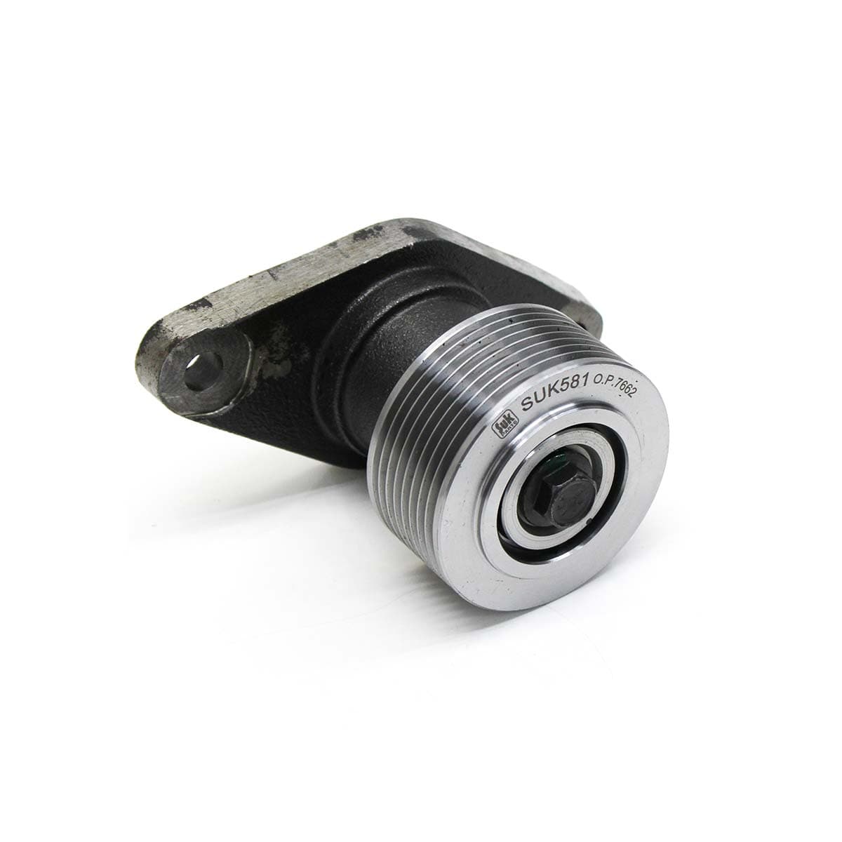 SUPORTE COMPLETO COM POLIA ESTRIADA E PARAFUSO BOMBA COMBUSTIVEL FORD CARGO NOVO PANDA - SUK581