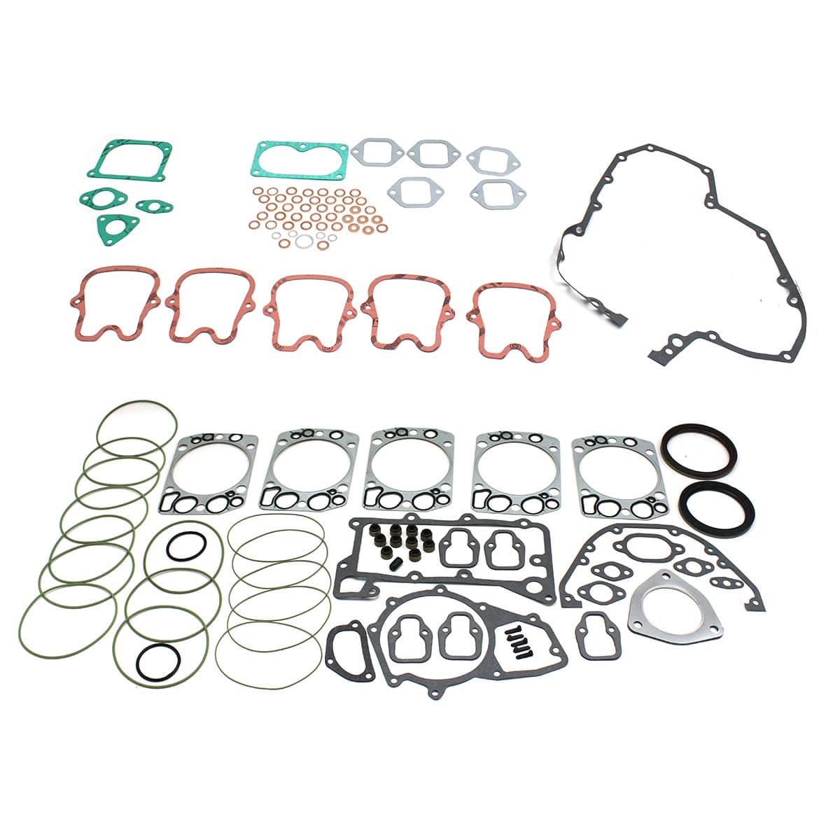 JG JUNTAS COMPLETO MB MOTOR OM449/5 5CIL (COM RETENTORES SISTEMA DE PISTA 02696BRAGF + 02697BRAGF) (SEM JUNTA CARTER) - 80282