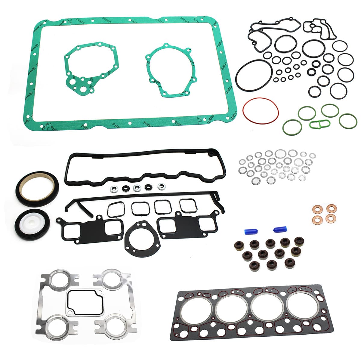 JG JUNTAS COMPLETO MB MOTOR OM904LA (COM JUNTA CABECOTE FIBRA PARA PISTAO 102MM) (PARA TAMPA VALVULA PLASTICA) (COM RETENTORES) - 80904