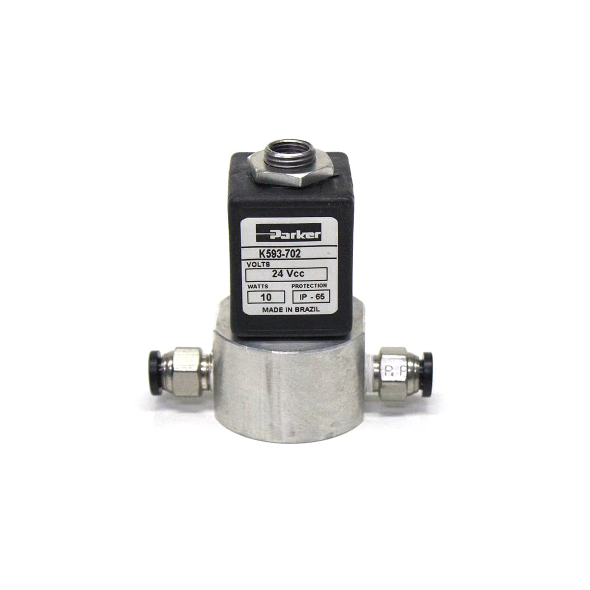 VALVULA SOLENOIDE 24V 3/2 VIAS (COM CONEXOES PARA TUBO 1/4) SISTEMA ABERTURA PORTA ONIBUS INDUSCAR - 7600331TF