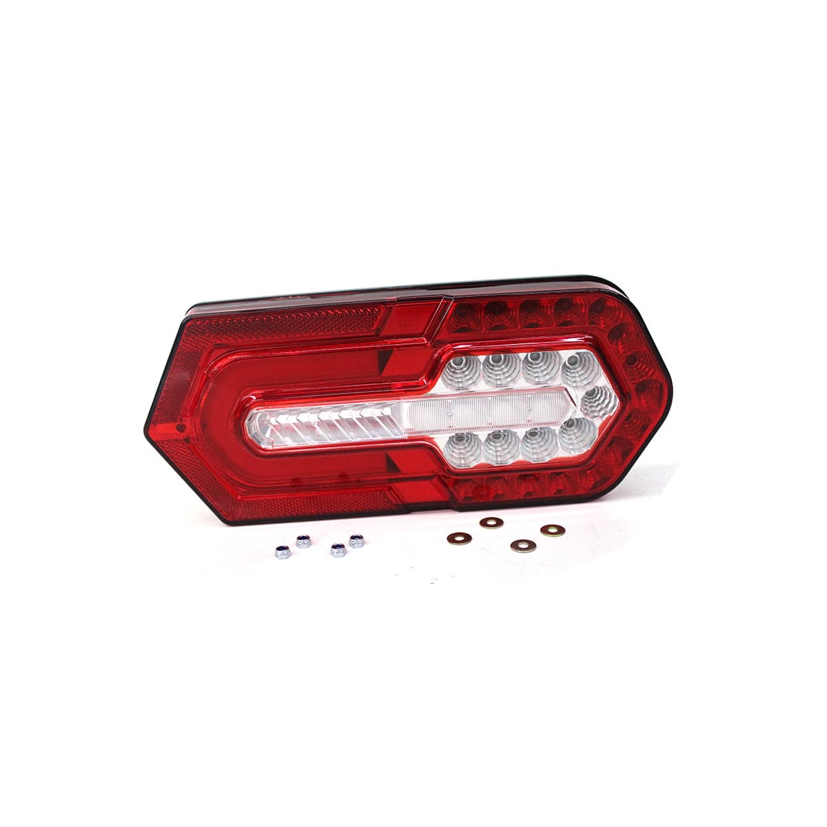 LANTERNA TRASEIRA LD/LE BIVOLT LEDS CARRETA/IMPLEMTOS RODOVIARIOS (CONECTOR 5 VIAS E CONECTOR 2 VIAS AUXILIAR)(USE CHICOTE 5 VIAS TC1051088 (1) + 2 VIAS TC1021018 (2)) - 2236.421