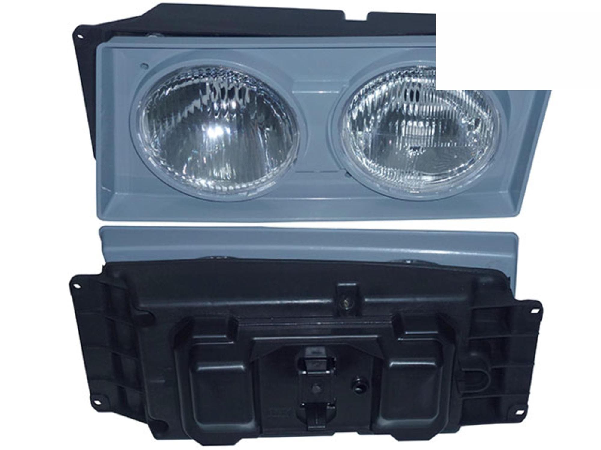 FAROL ESQ VW WORKER 13190 15190 17310 26220 26310 13170 15170 17300 24220 26300 40300 26260 13150 13180 2000 A 2002 MASCARA PRATA - 2RG941007