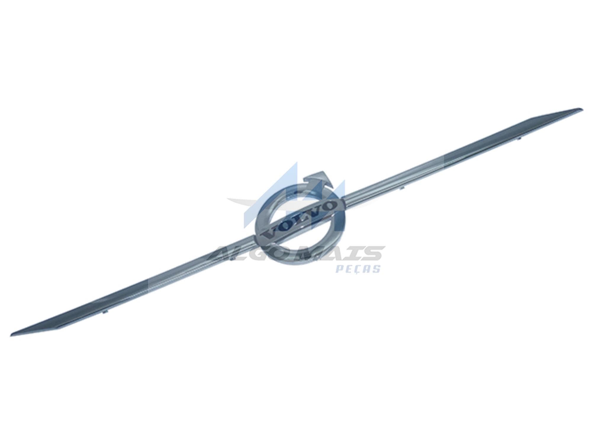 EMBLEMA FRISO TRANSVERSAL GRADE VOLVO VM 2010 A 2014 FH 2015... CROMADO - EMBLEMA REDONDO - 82248335