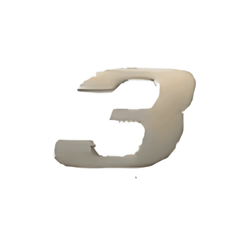 NUMERO 3 LATERAL CROMADO - 9438171414