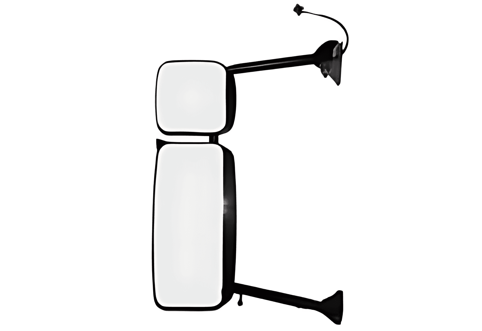 CONJUNTO ESPELHO RETROVISOR MANUAL LD COM ESPELHO AUXILIAR - 9588102516