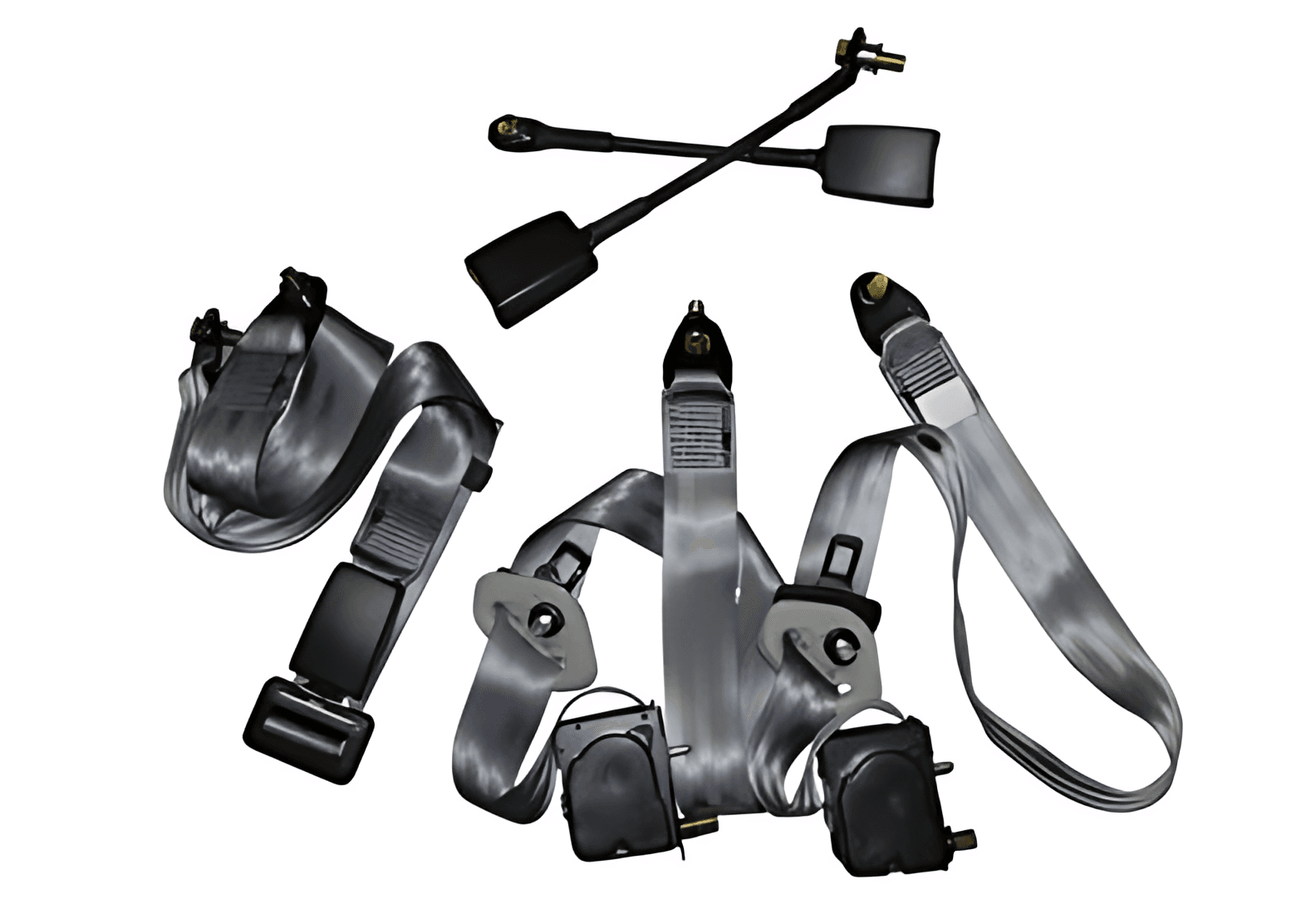 JOGO CINTO SEGURANCA 3 PONTAS C/PASSAGEIRO CINZA ESCURO - 97HUE61200AA