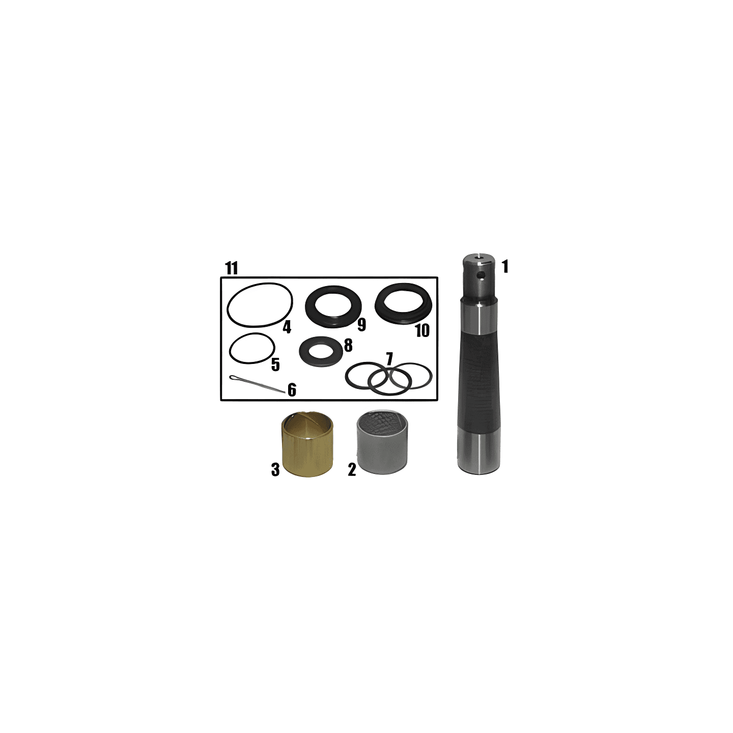 KIT REPARO SEM PINO S/ ROLAMENTO C/ BUCHA BRONZE (POR LADO) - VA051S