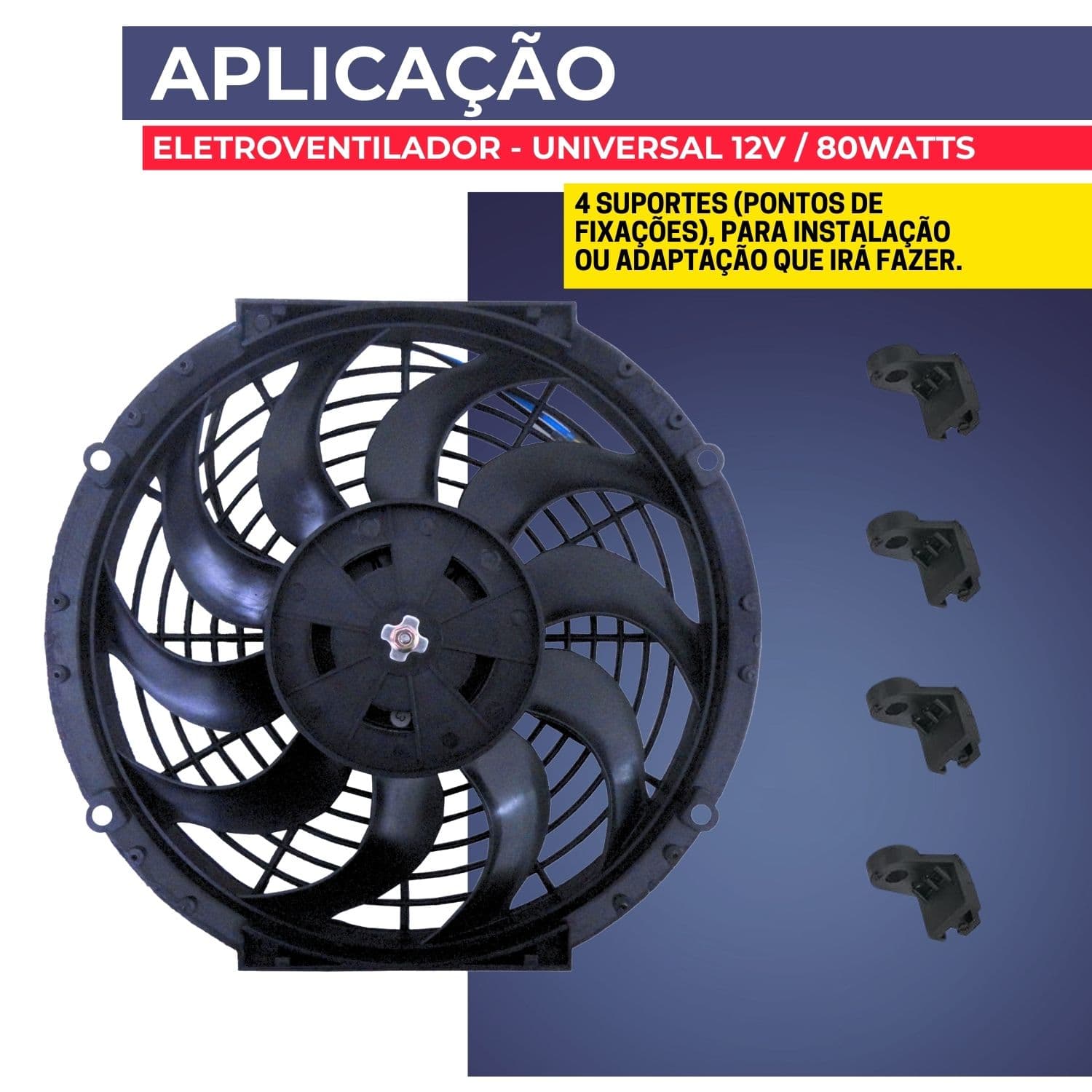 ELETROVENTILADOR UNIVERSAL 12 POLEGADAS PAS - ML2368