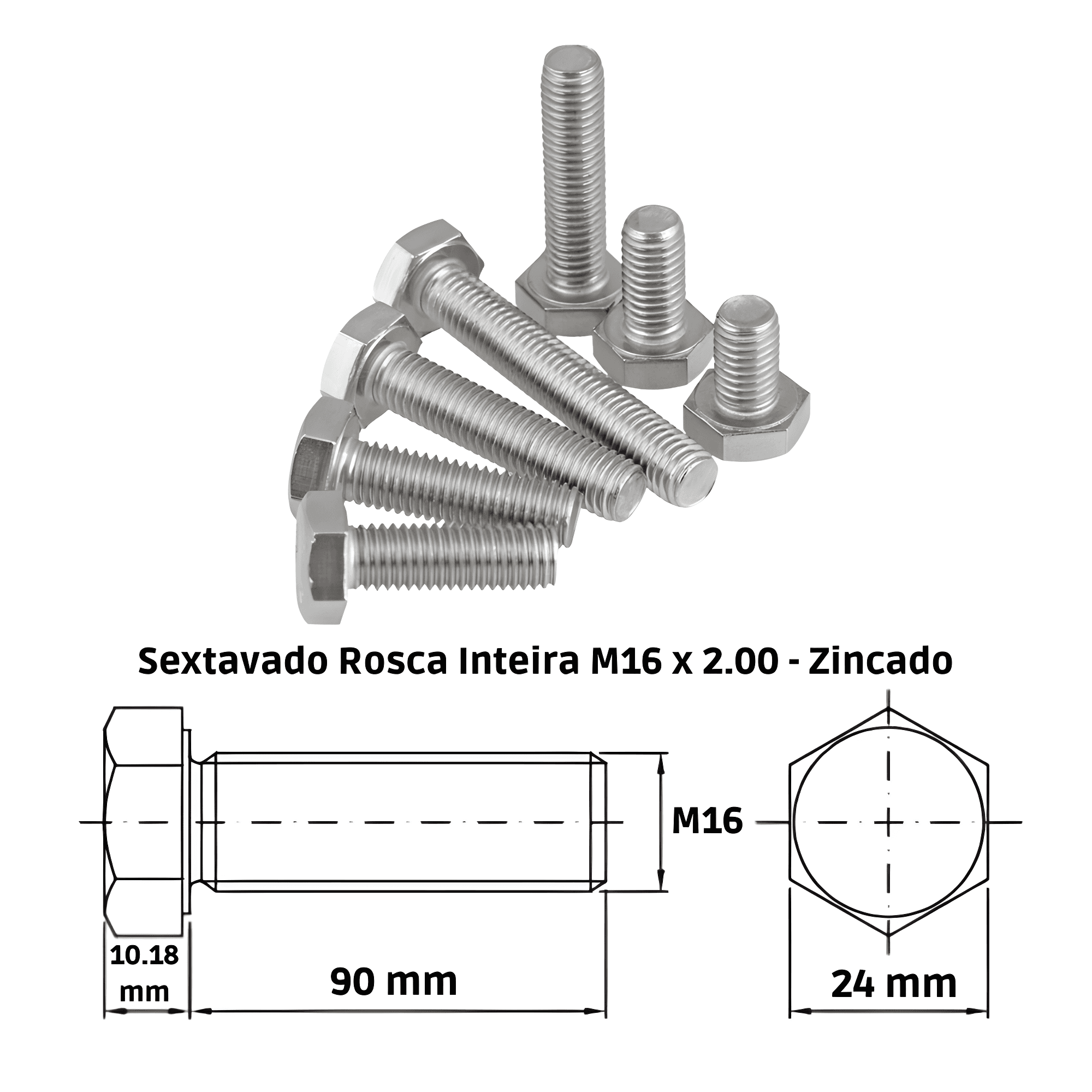 PARAFUSO M16 X 2.0 X 90 - 2TA525873