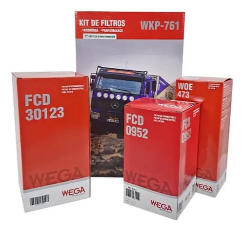 KIT FILTROS COMBUSTIVEL LUBRIFICANTE MAN D08 13 - WKP761