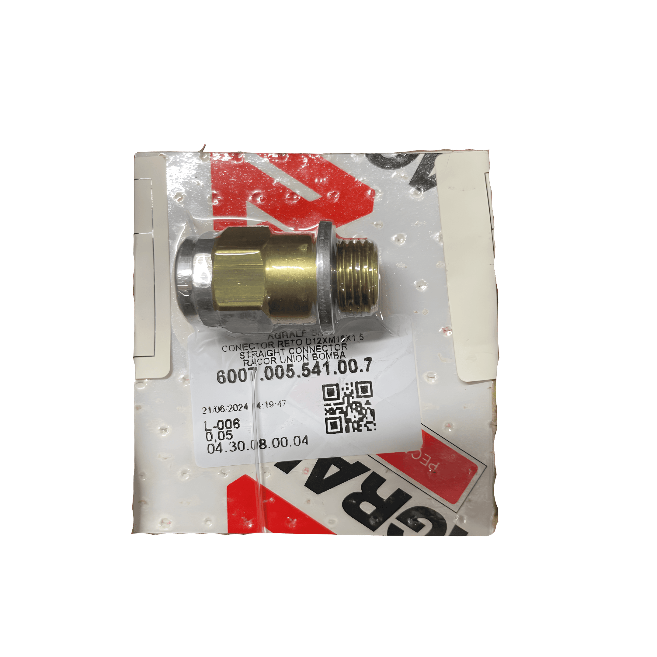 CONECTOR RETO D12XM16X1,5 - AGRALE 10
