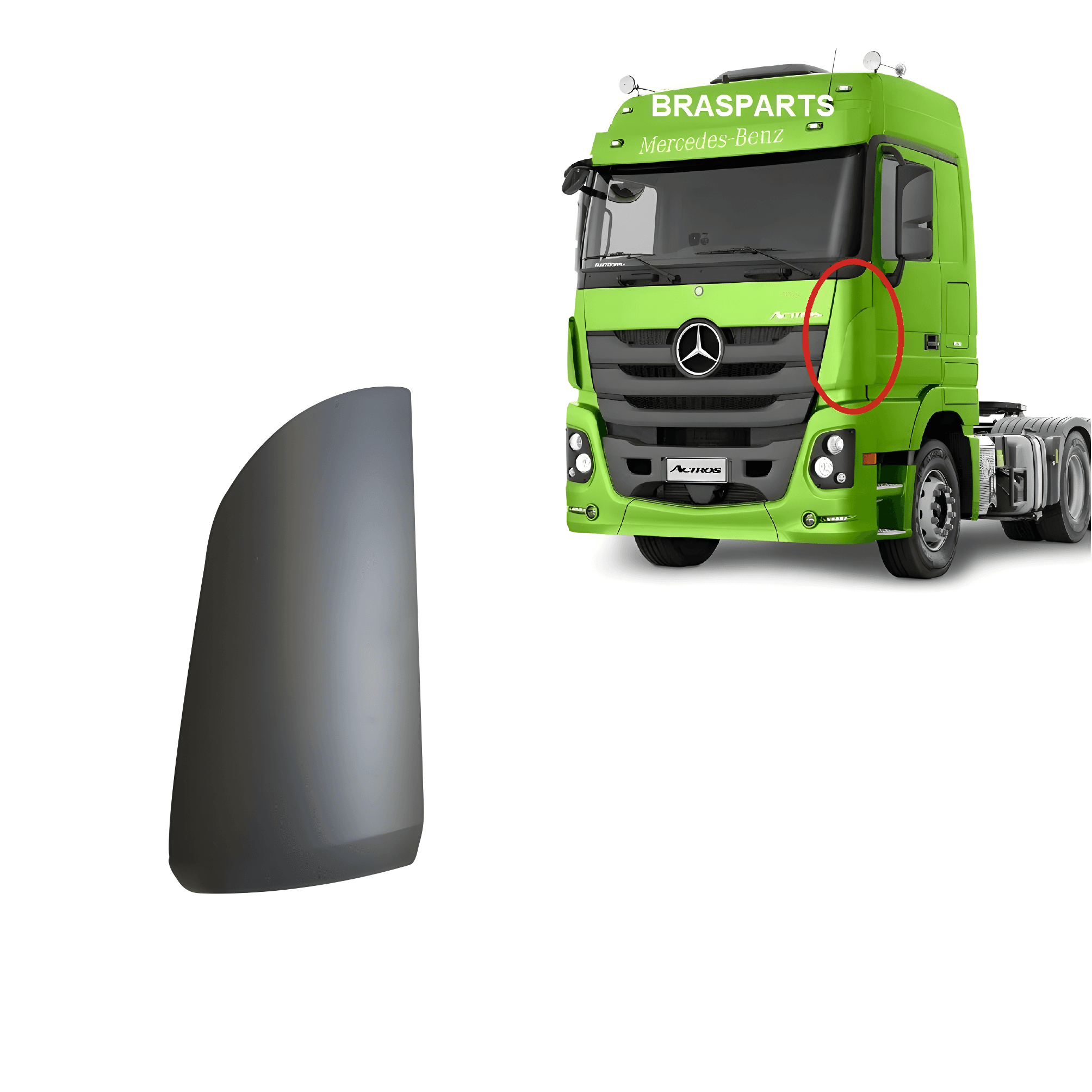 DEFLETOR EXT.MB ACTROS 2546/2646 LE INJETADO - 9438843222