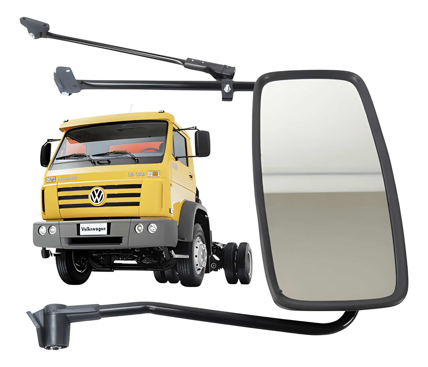 CONJUNTO ESPELHO RETROVISOR LD INTEIRICO MANUAL CONVEXO - RWQE56CC