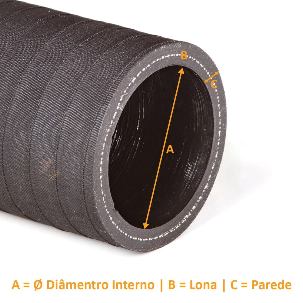 MANGUEIRA TUBO RETO 4"X1000MM - 526506