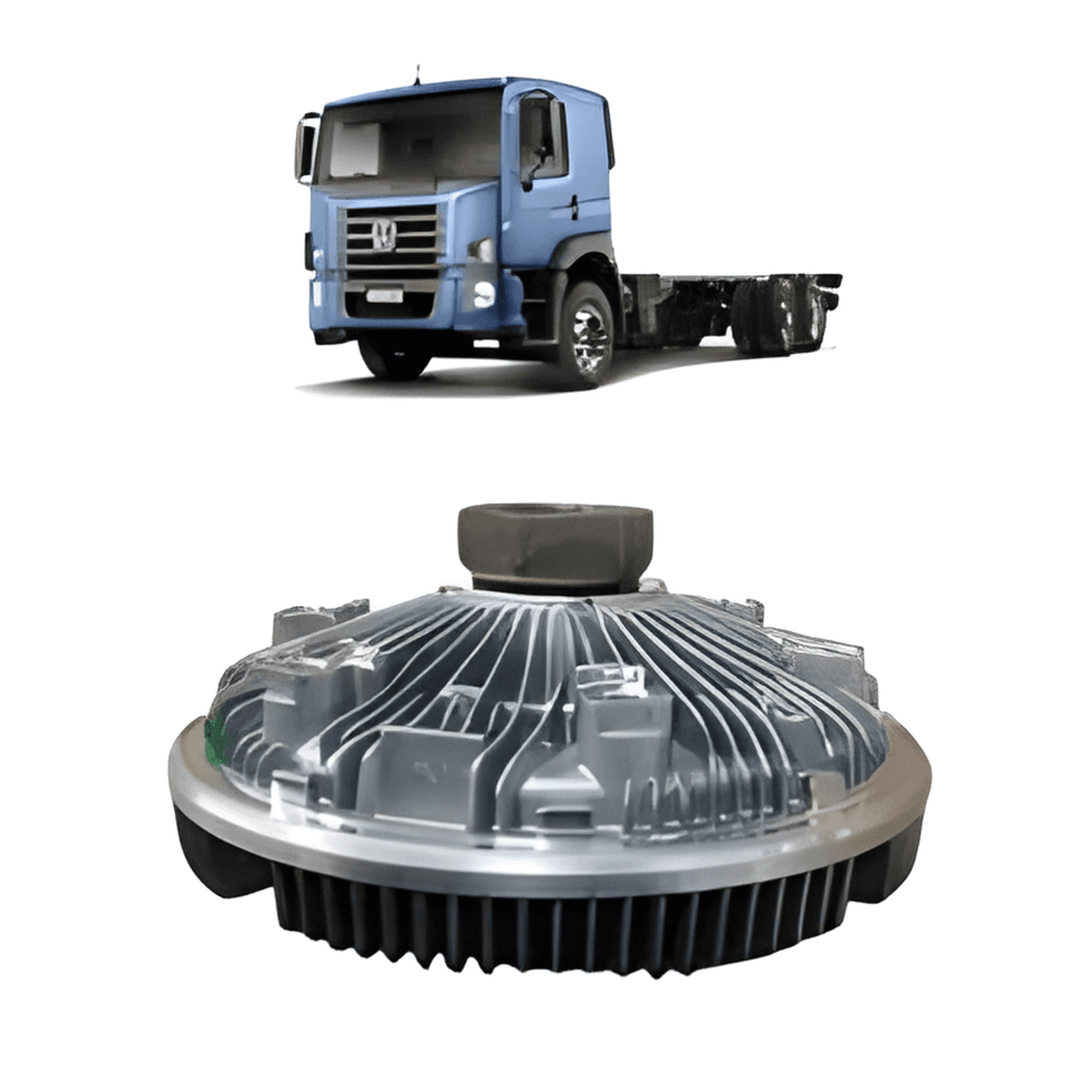 HELICE RADIADOR COMPLETA VISCOSA S660 9 PAS 600MM DIAMETRO COM ARCO - 2Z0121301