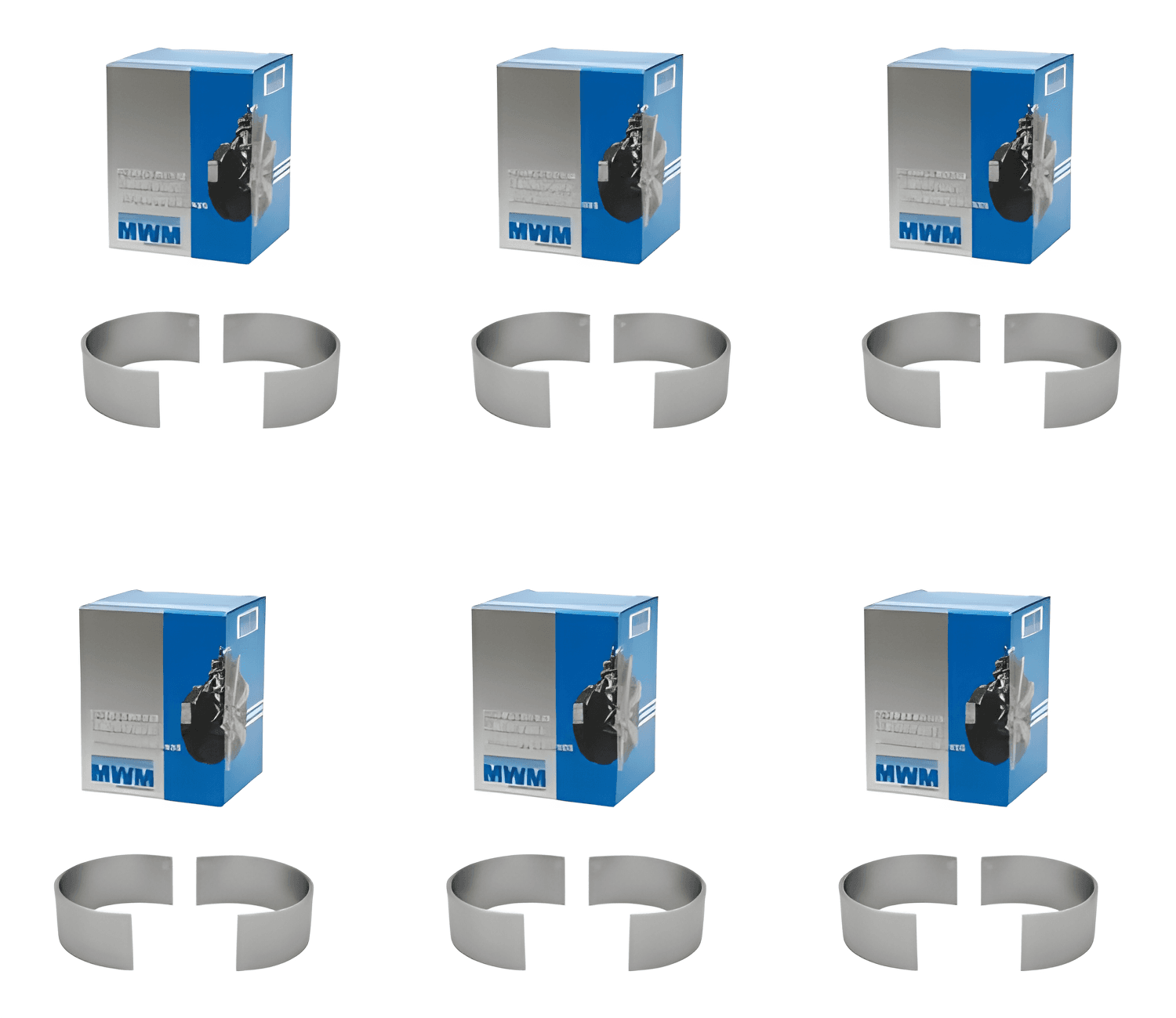 JOGO BRONZINA BIELA MWM X10 ( 0,50mm ) - 79258620