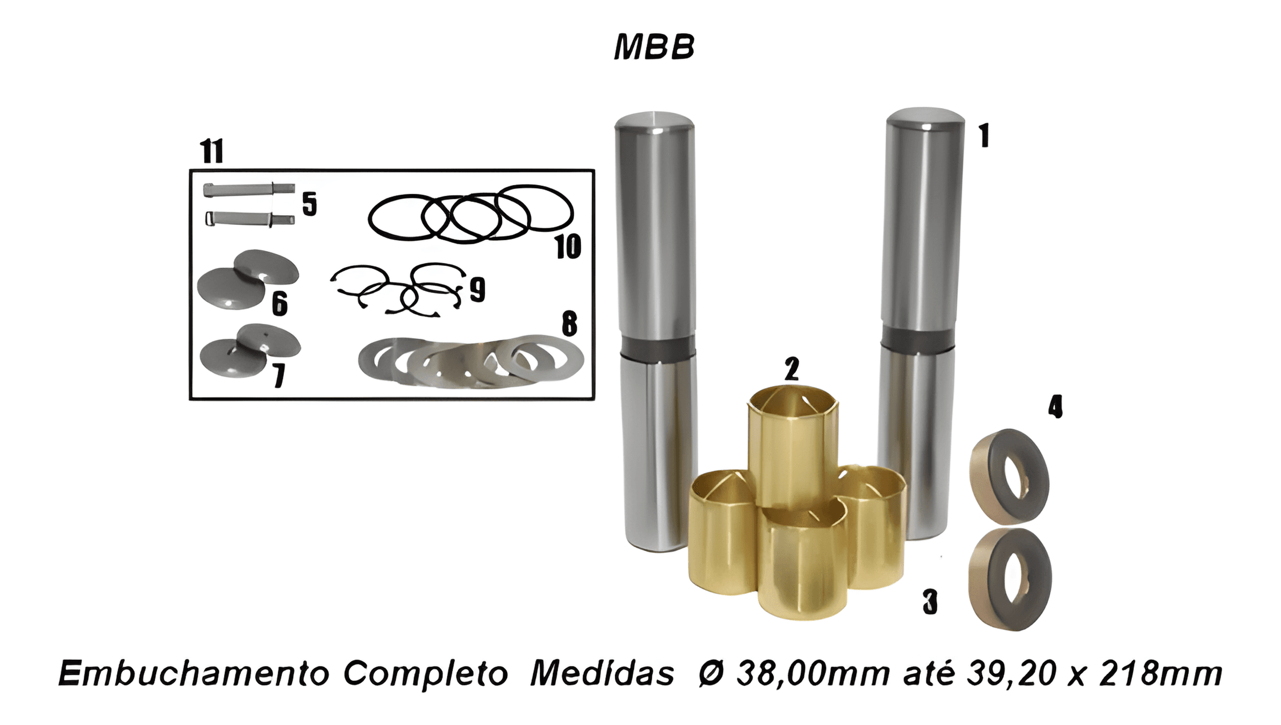 JOGO EMBUCHAMENTO 0.20 C/ CHIME 38.20MM - VA038A/020-137