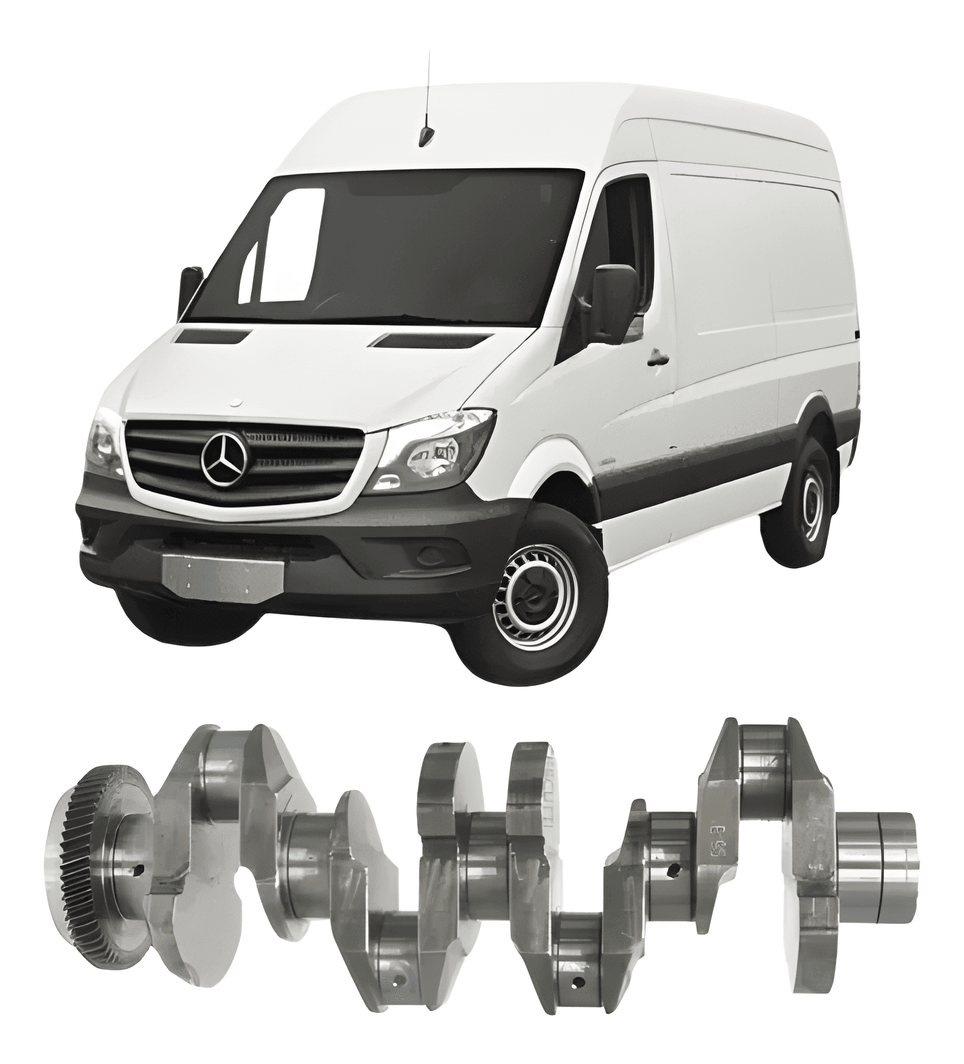 VIRABREQUIM MOTOR MBB SPRINTER OM651 EURO 5 - FH969