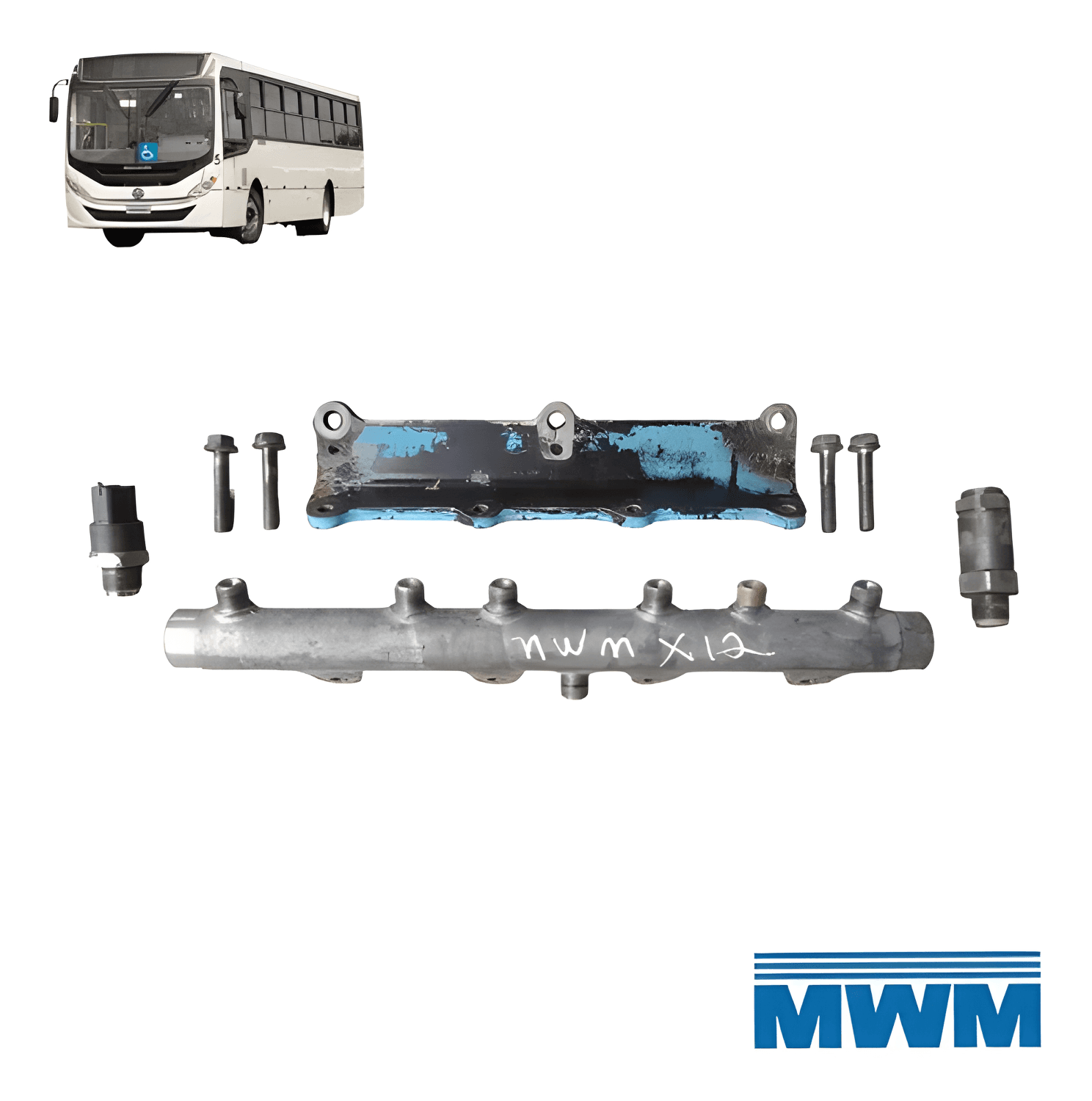 TUBO INJETOR 4 CILINDROS MWM X12 - 01050264