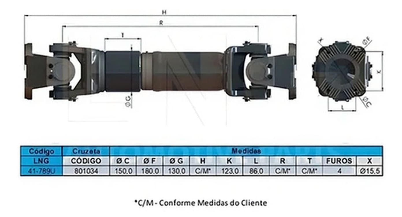 CARDAN COMPLETO (TRASEIRO) - 21567334