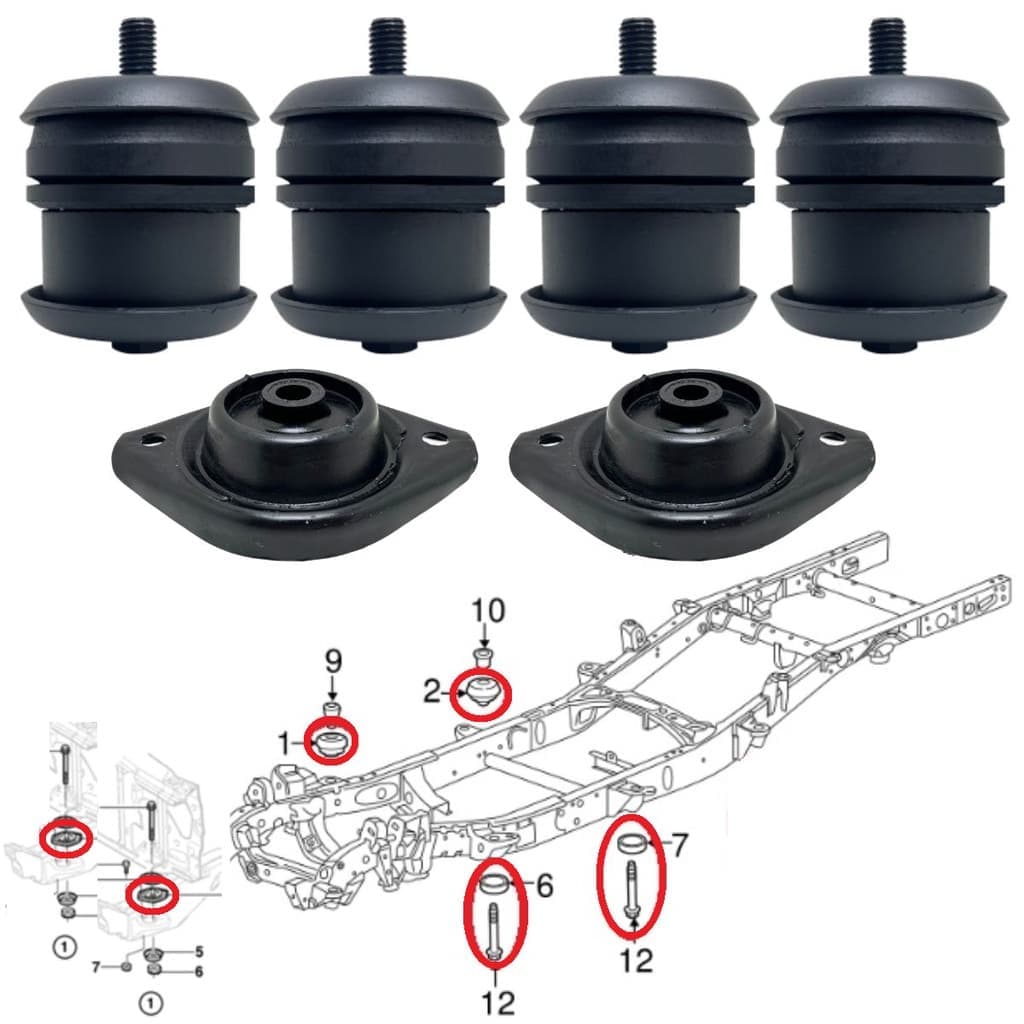 CJ COMPLETO DIANTEIRO E TRASEIRO SUSPENSAO CABINE - R888