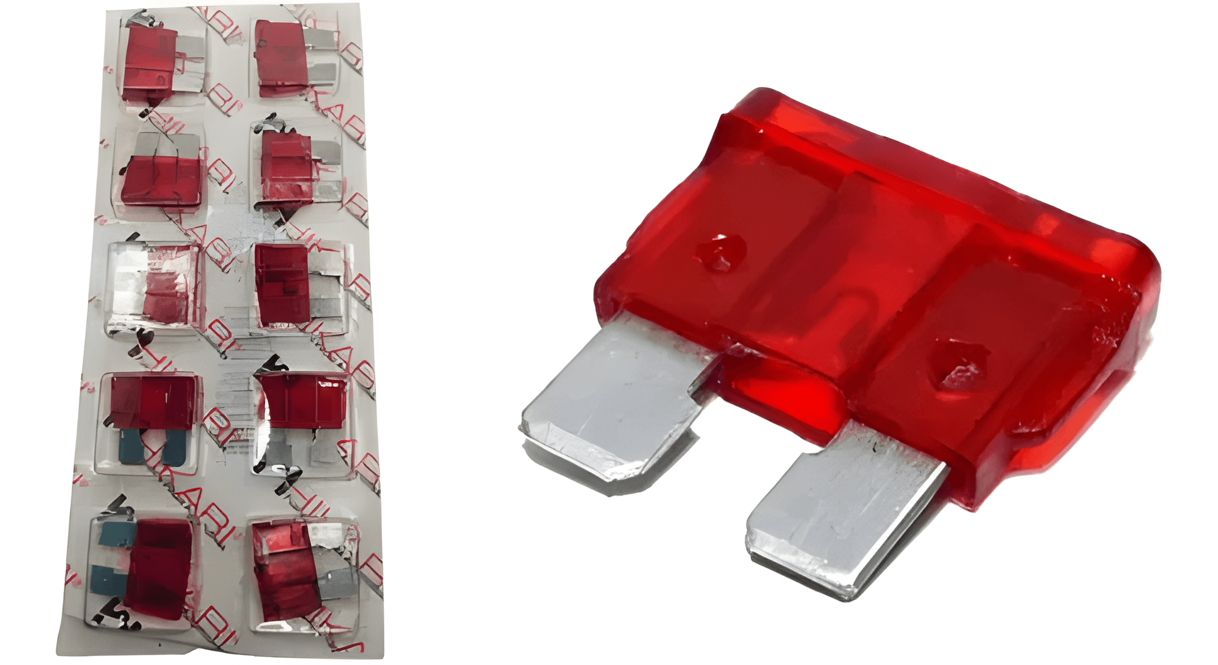 FUSIVEL LAMINA ENGATE 10 AMP.VERMELHO - 527684