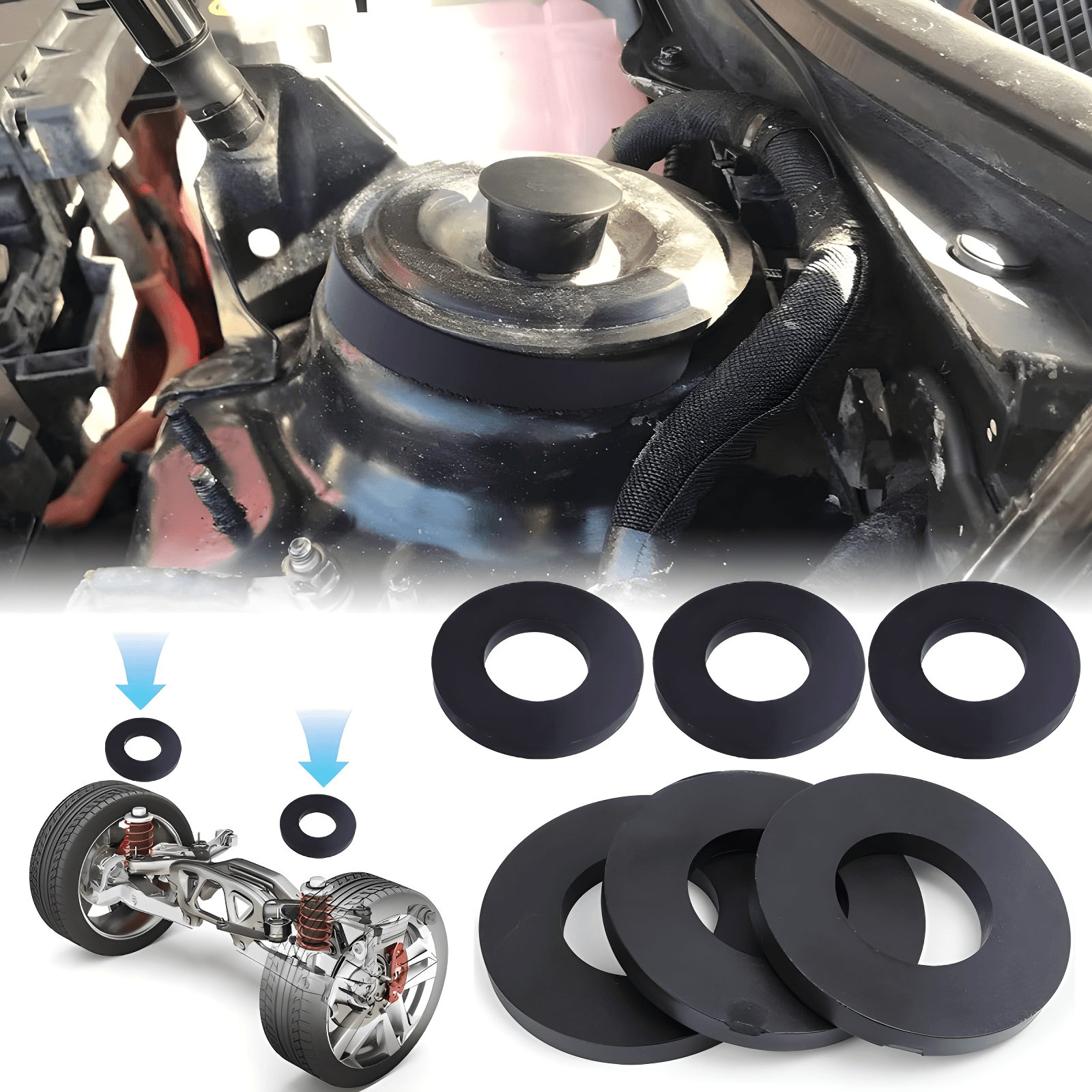 KIT ARRUELAS DE ENCOSTO COLAR TRACAO DIANTEIRA - 40213989