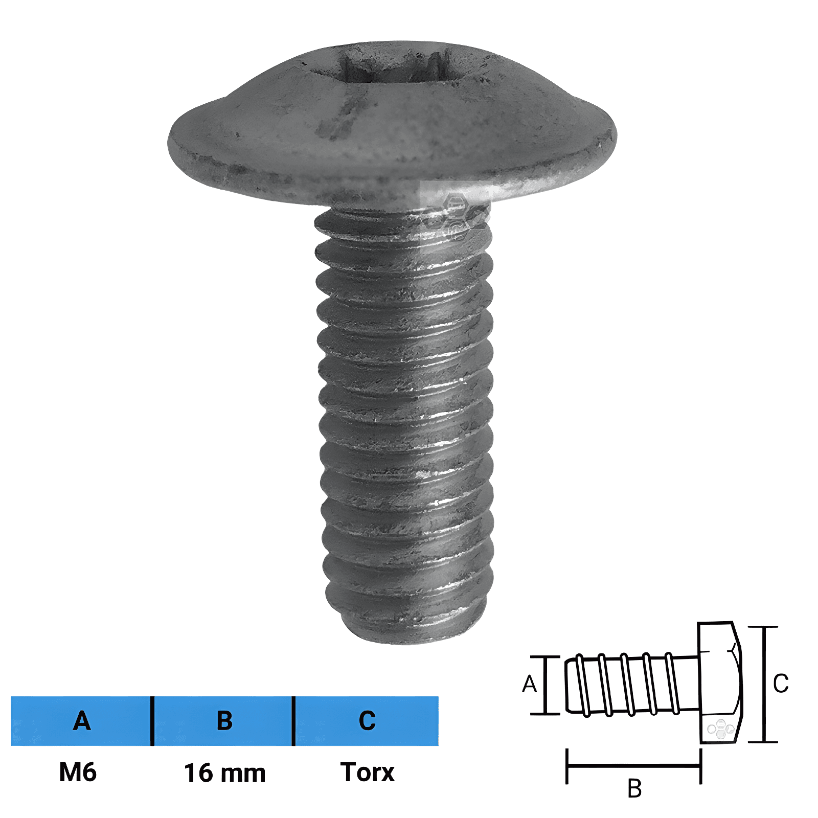 PARAF TORK M6X16 - 1476