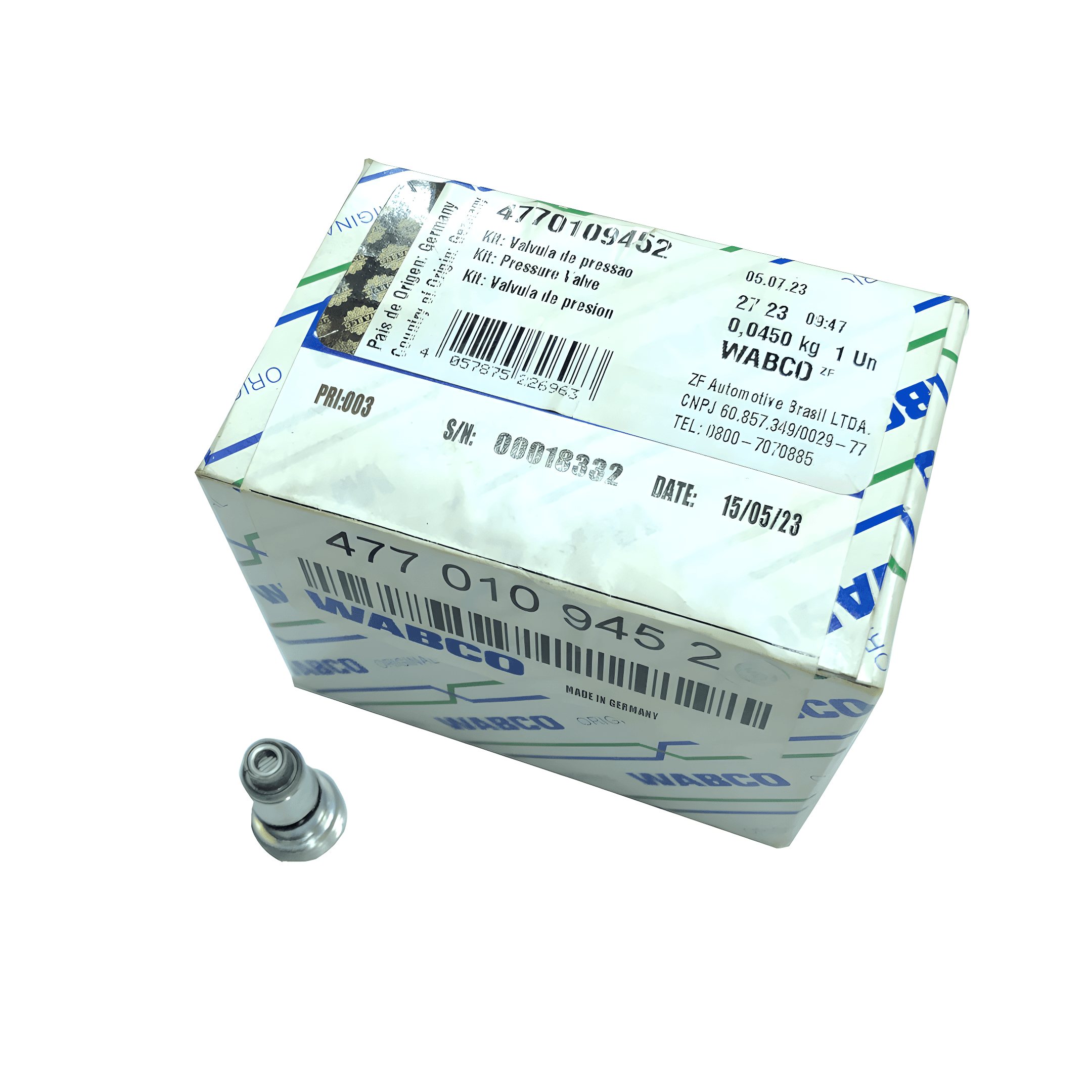 JOGO REPARO VALVULA PRESSAO DBV - 4770109452